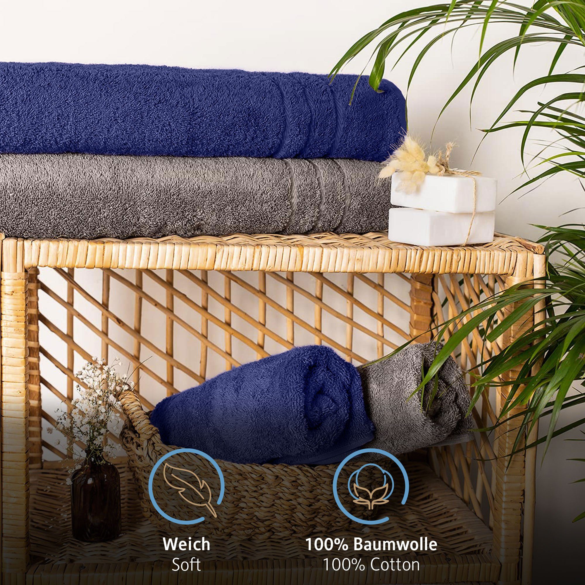 Komfortec Saunatuch 80x200 cm Saunatücher Set günstig online kaufen