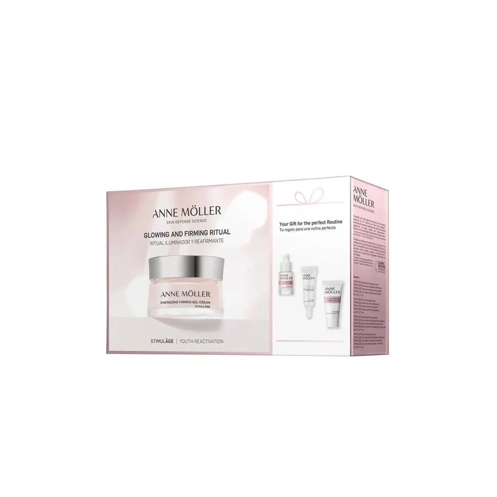 Anne Möller Hautpflege-Set STIMULAGE RITUAL ILLUMINADOR Y REAFIRMANTE GEL CREMA ETUCHE 4 Stck