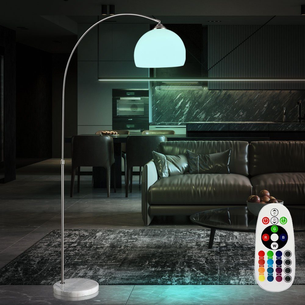 Steh 9 Stand LED Dimmbar Watt Marmor Farbwechsel Warmweiß, Leuchtmittel inklusive, LED Sockel Farbwechsel, Leuchte Stehlampe, Lampe etc-shop