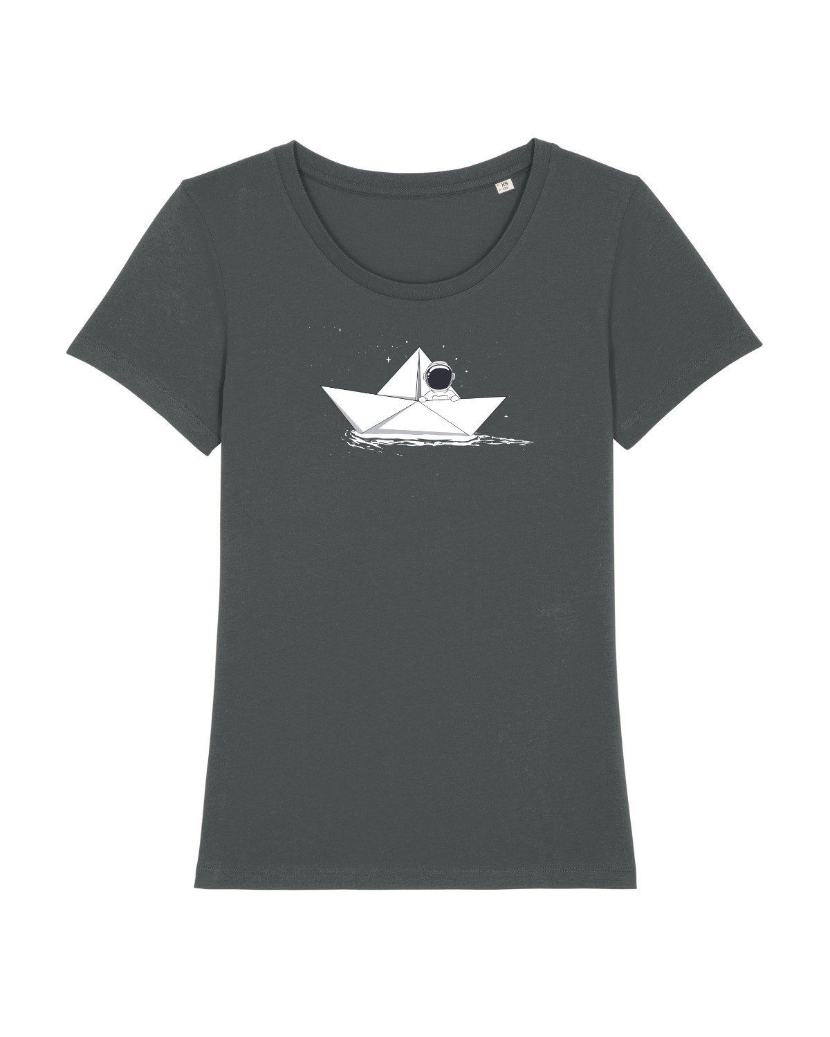 wat? grün boat Astronaut Apparel paper glazed in (1-tlg) Print-Shirt