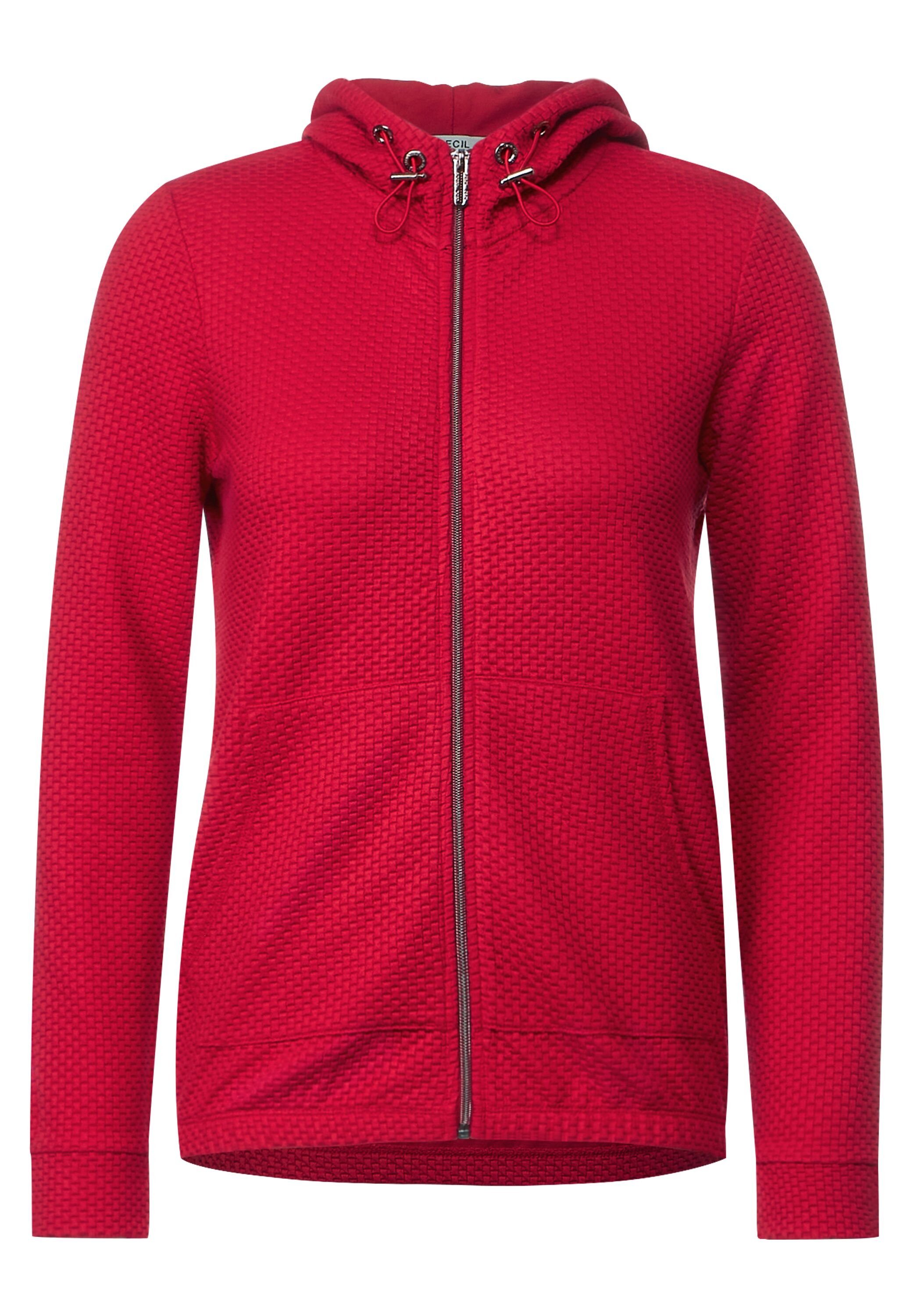 Cecil Shirtjacke mit red Struktur casual