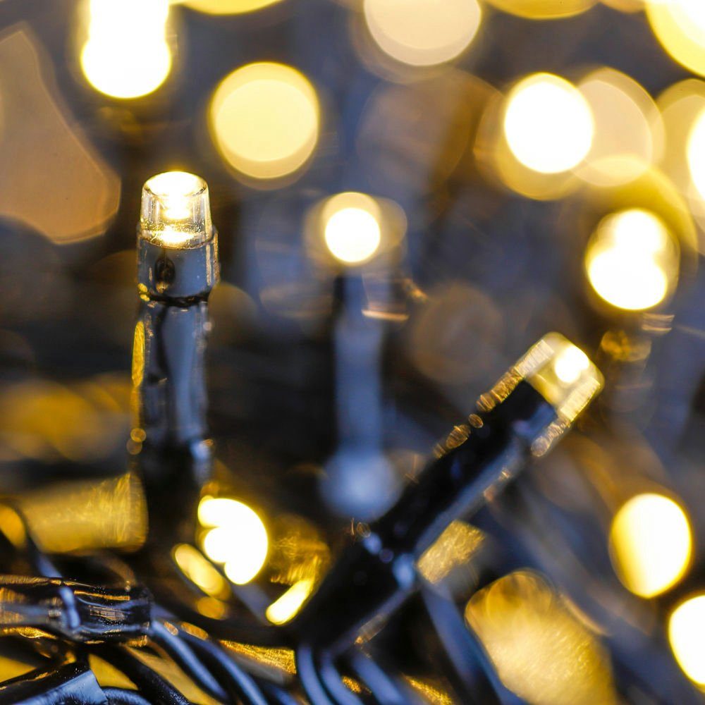 HI LED-Lichterkette, 5 Meter - 50 warm-weiße LED Lämpchen - Mit Timer