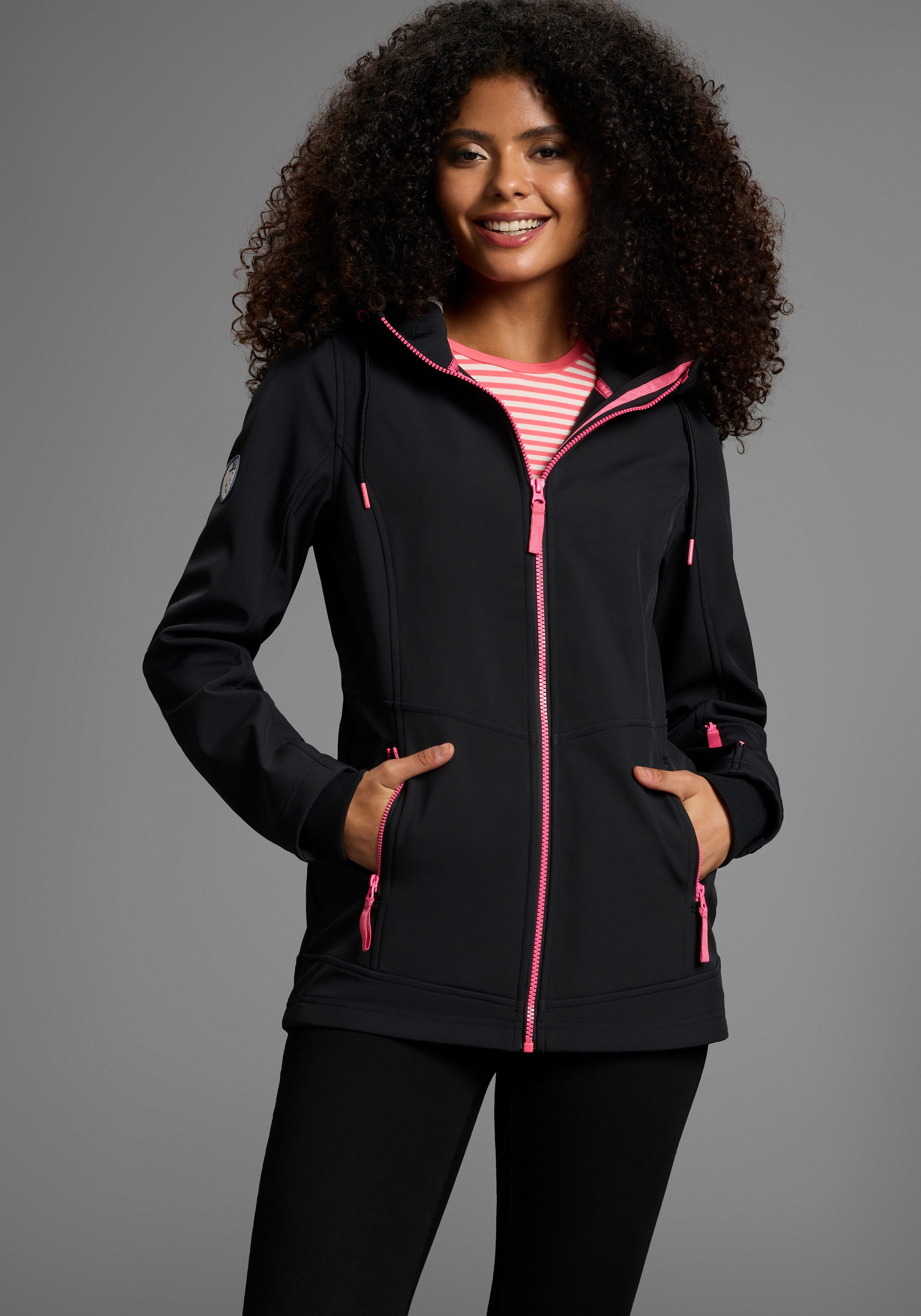 Ocean Sportswear Softshelljacke aus recyceltem Polyester atmungsaktiv, wasserabweisend, windabweisend, Übergangsjacke. € 89,99, (€ 89,99 pro 1 Stk).