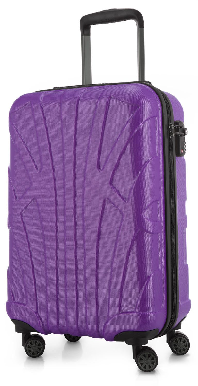 Suitline Handgepäckkoffer S1, 4 Rollen, Trolley 55x35x20 cm Bordgepäck Koffer Doppelrollen 34 L