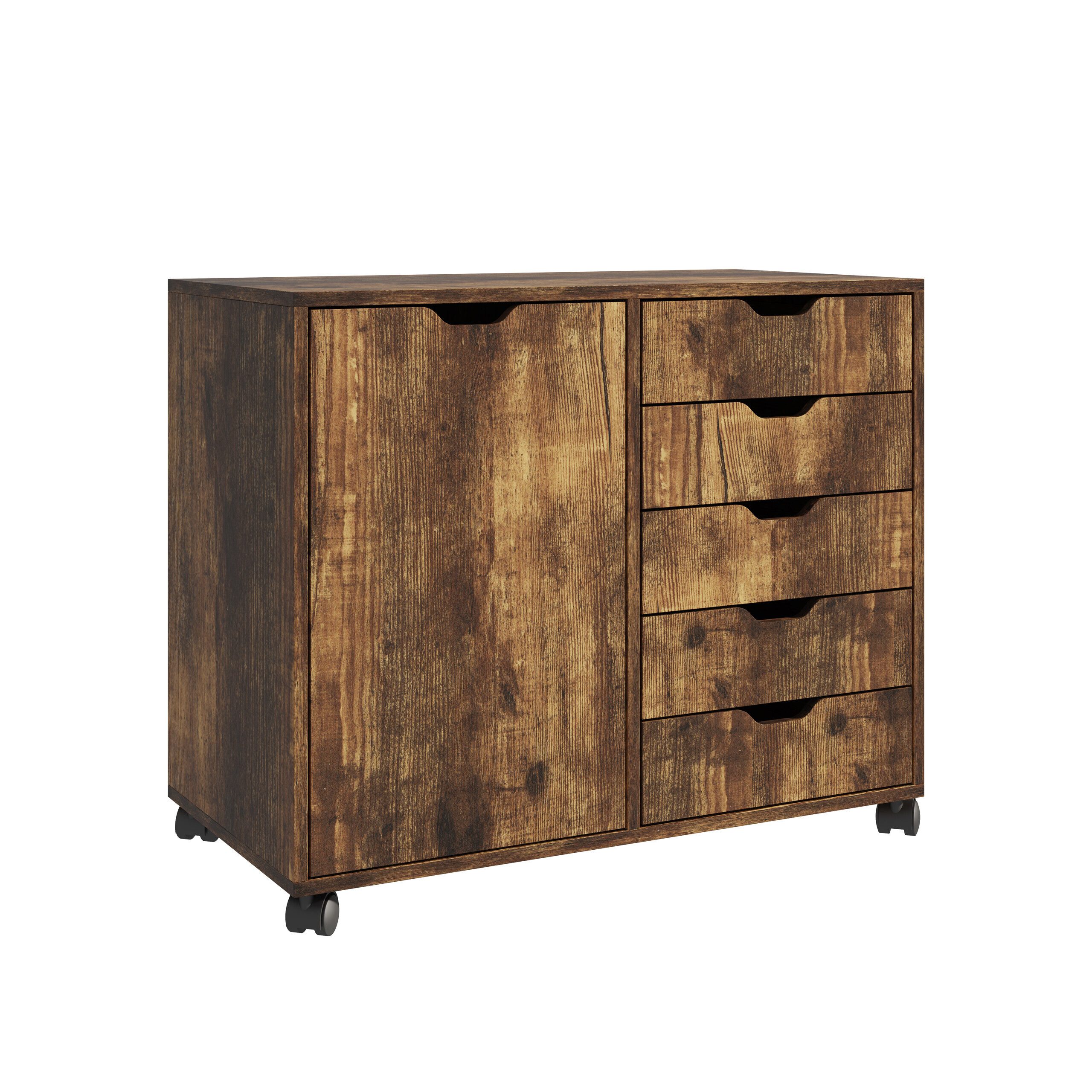 relaxdays Контейнеры mit Schubladen & Fäch, Vintagebraun