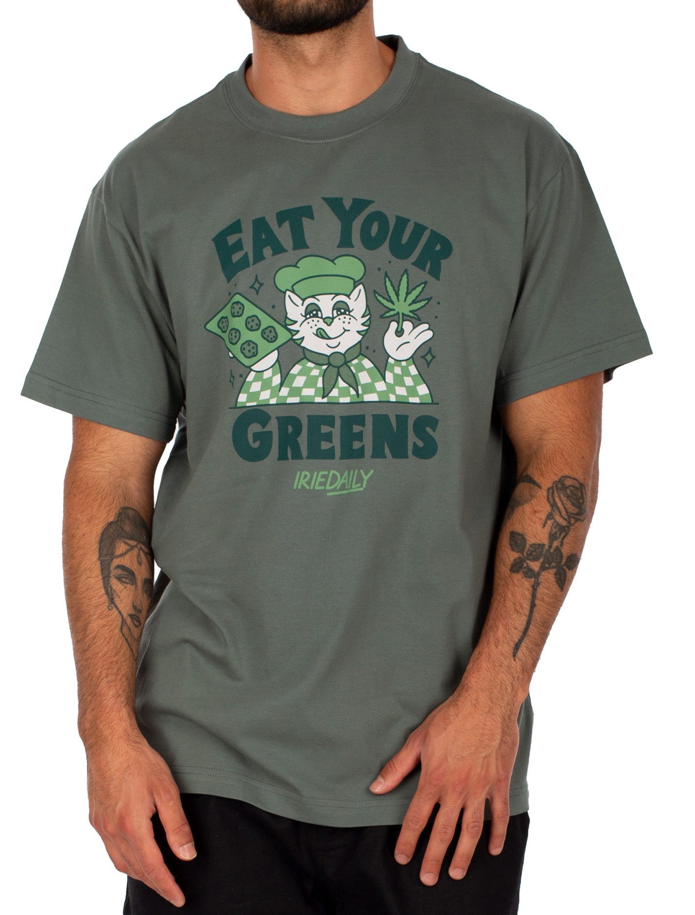 iriedaily T-Shirt T-Shirt Iriedaily Eat Greens Tee (1-tlg) Bequeme Passform