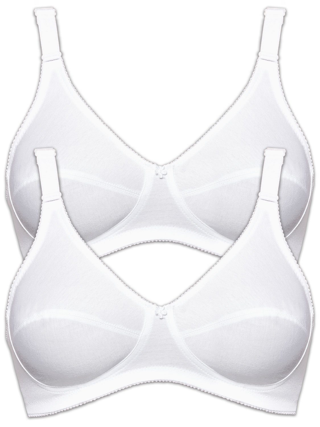 Set: Bügelloser BH 2er Pack BH ohne Bügel Cotton