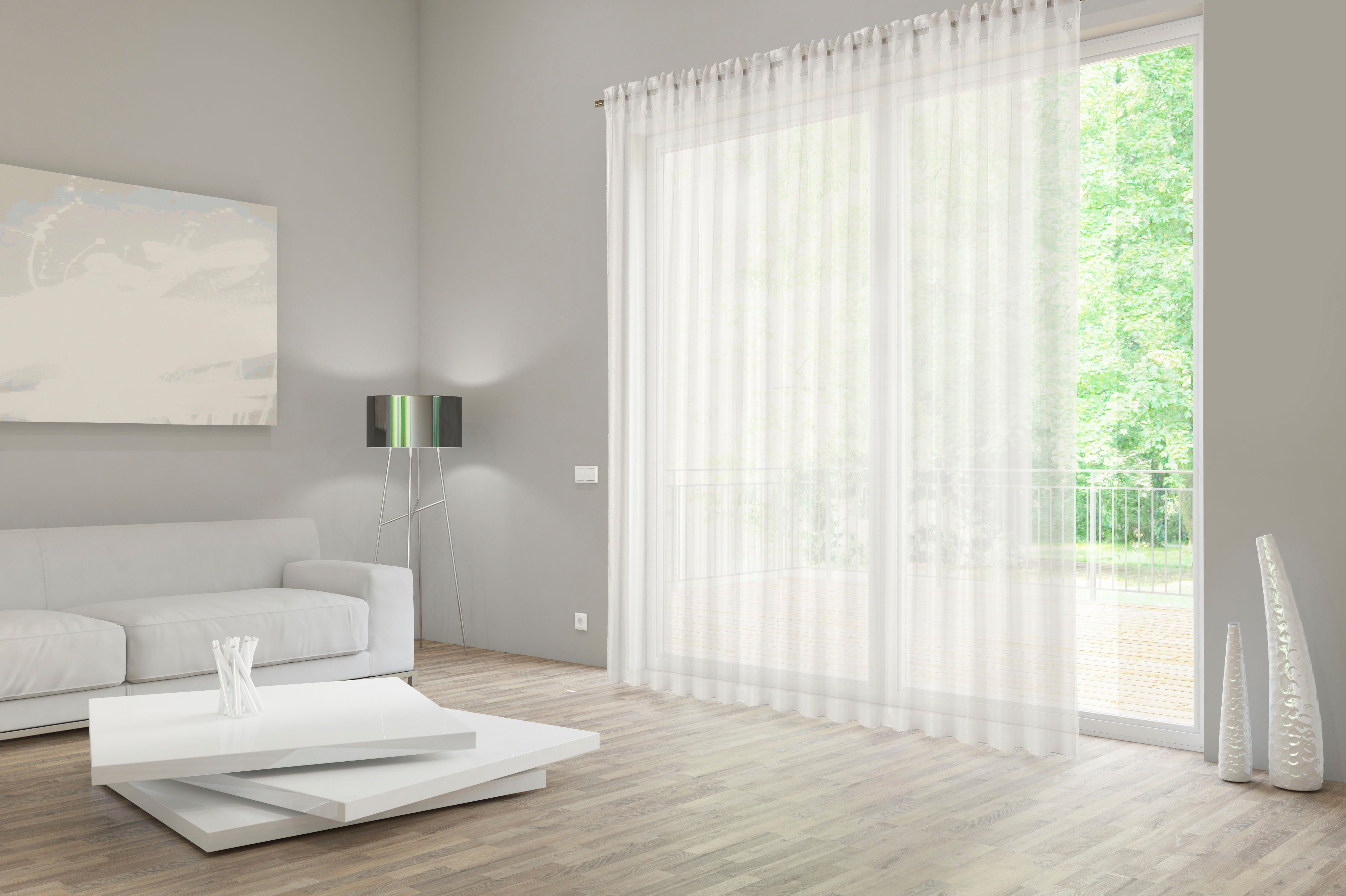 Neutex for you Vorhang "Kiss" Ösen 1 Stk. tlg. Uni in natürlicher Optik, na günstig online kaufen