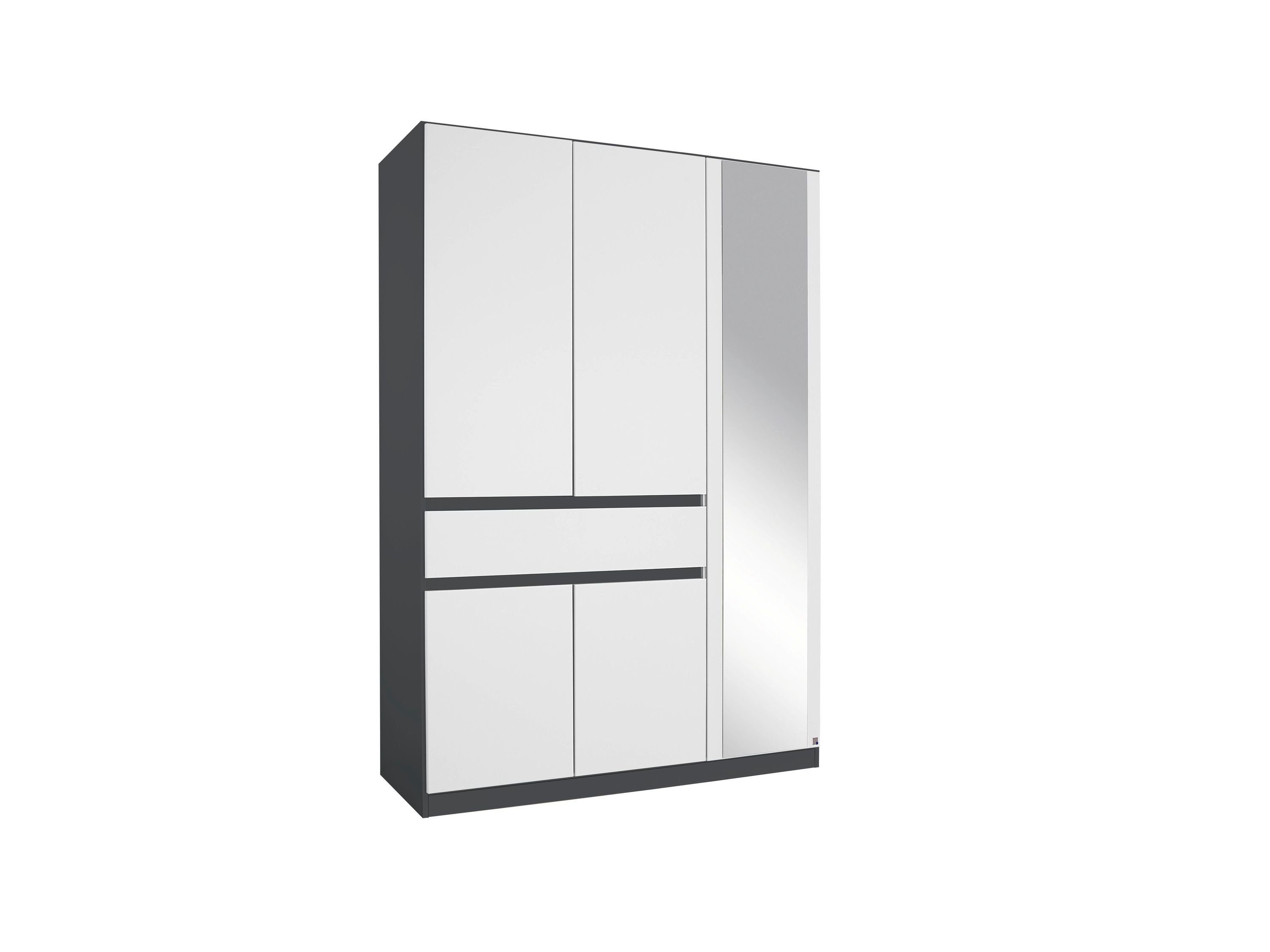 Kindermöbel weiß Türen 5 136 Drehtürenschrank cm 24 grau-metallic 1 B Jonas