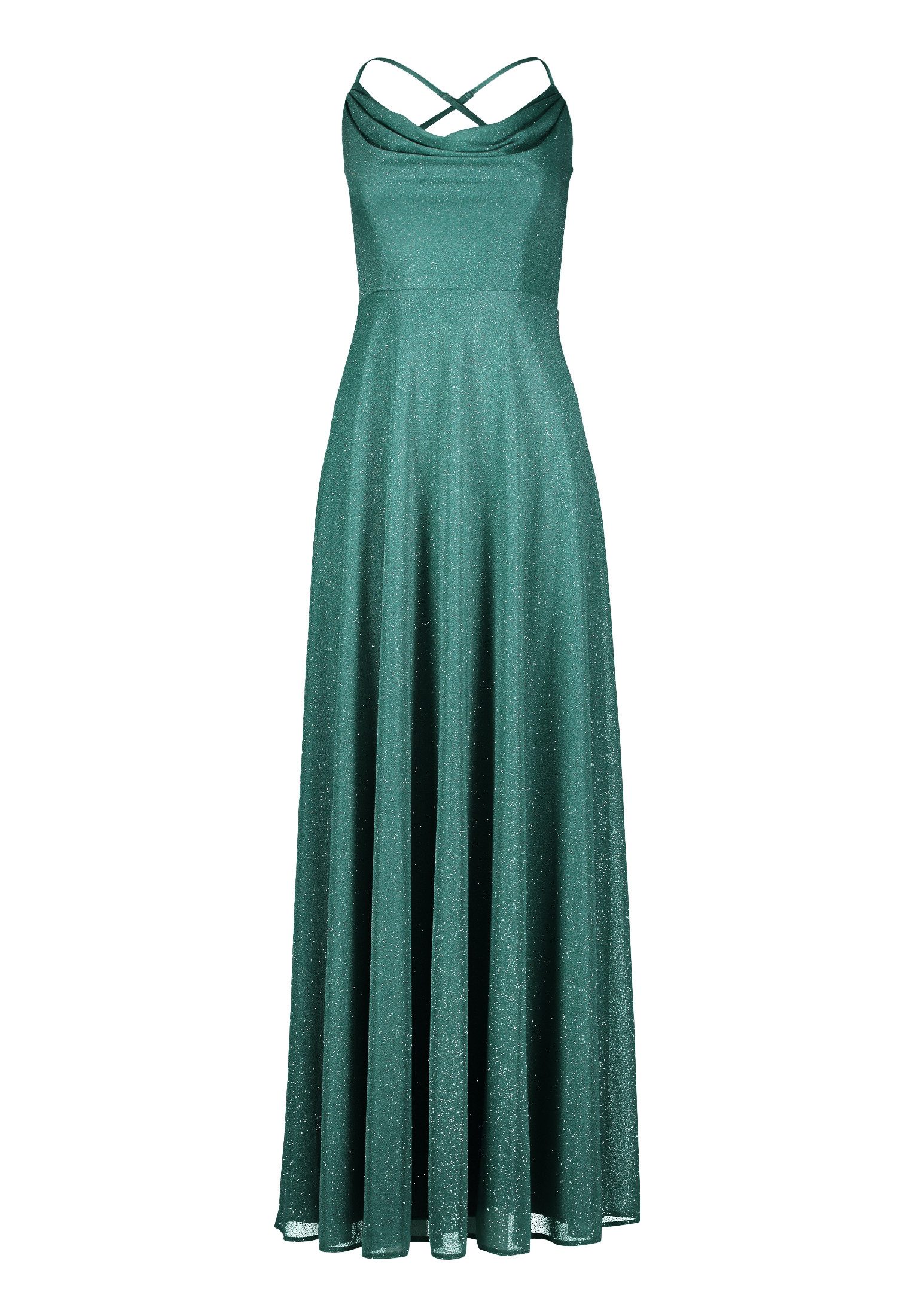 Vera Mont Abendkleid Damen mit Wasserfallausschnitt Glitzer günstig online kaufen