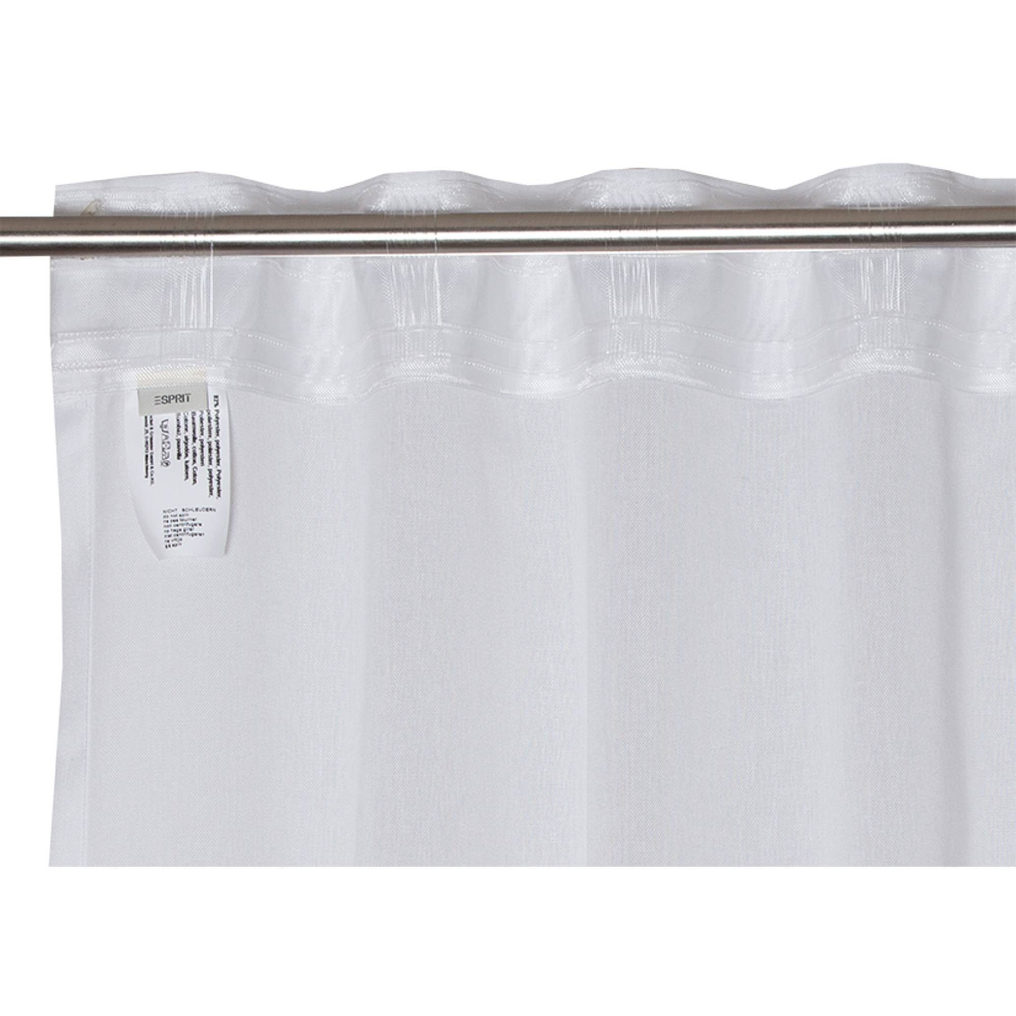 Esprit Vorhang LINEN Halbtransparenter Schlaufenvorhang (1 St), Schlaufe, Mischgewebe, 130 x 250 cm in Weiß