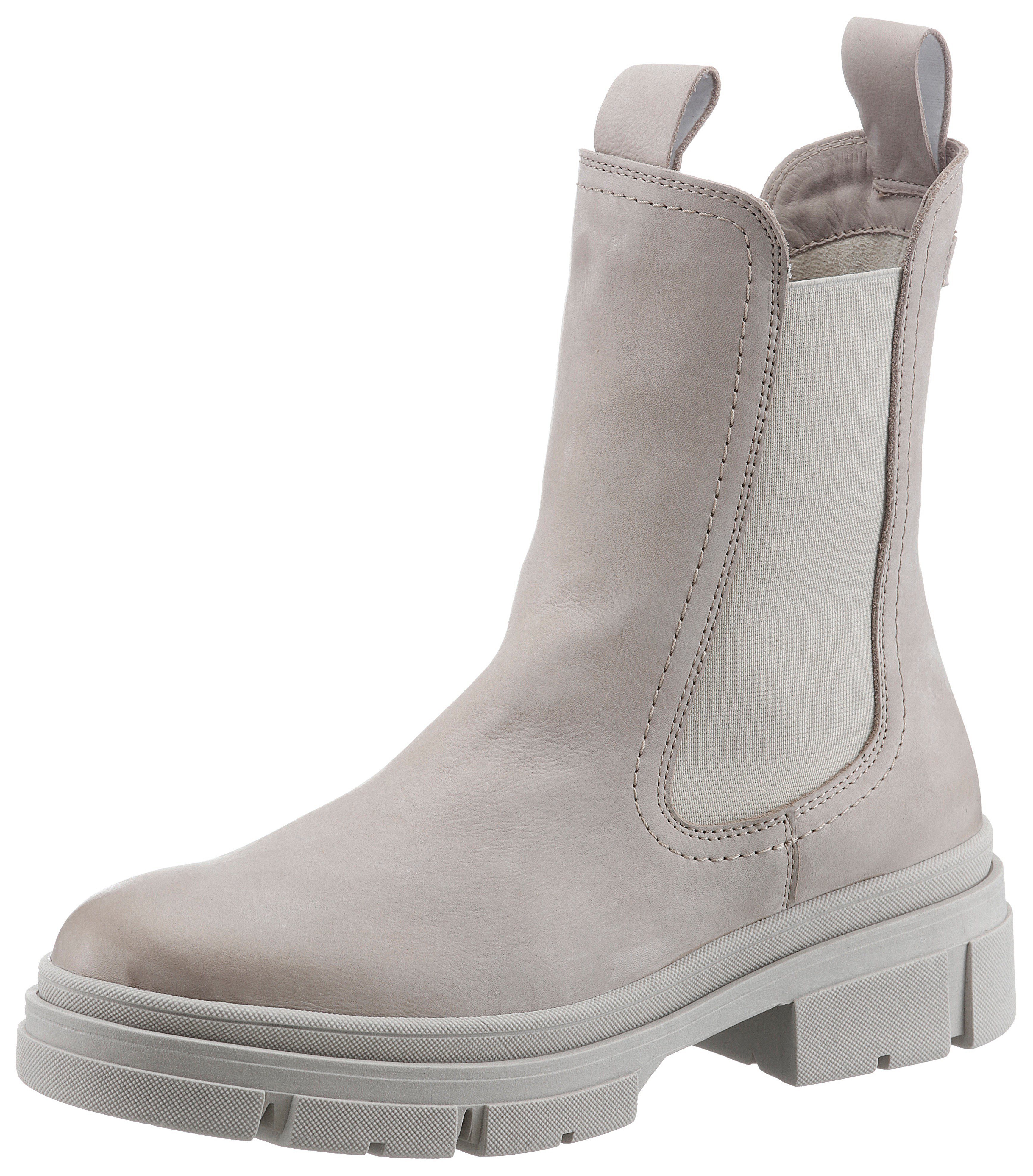 Tamaris taupe in Chelseaboots Form bequemer