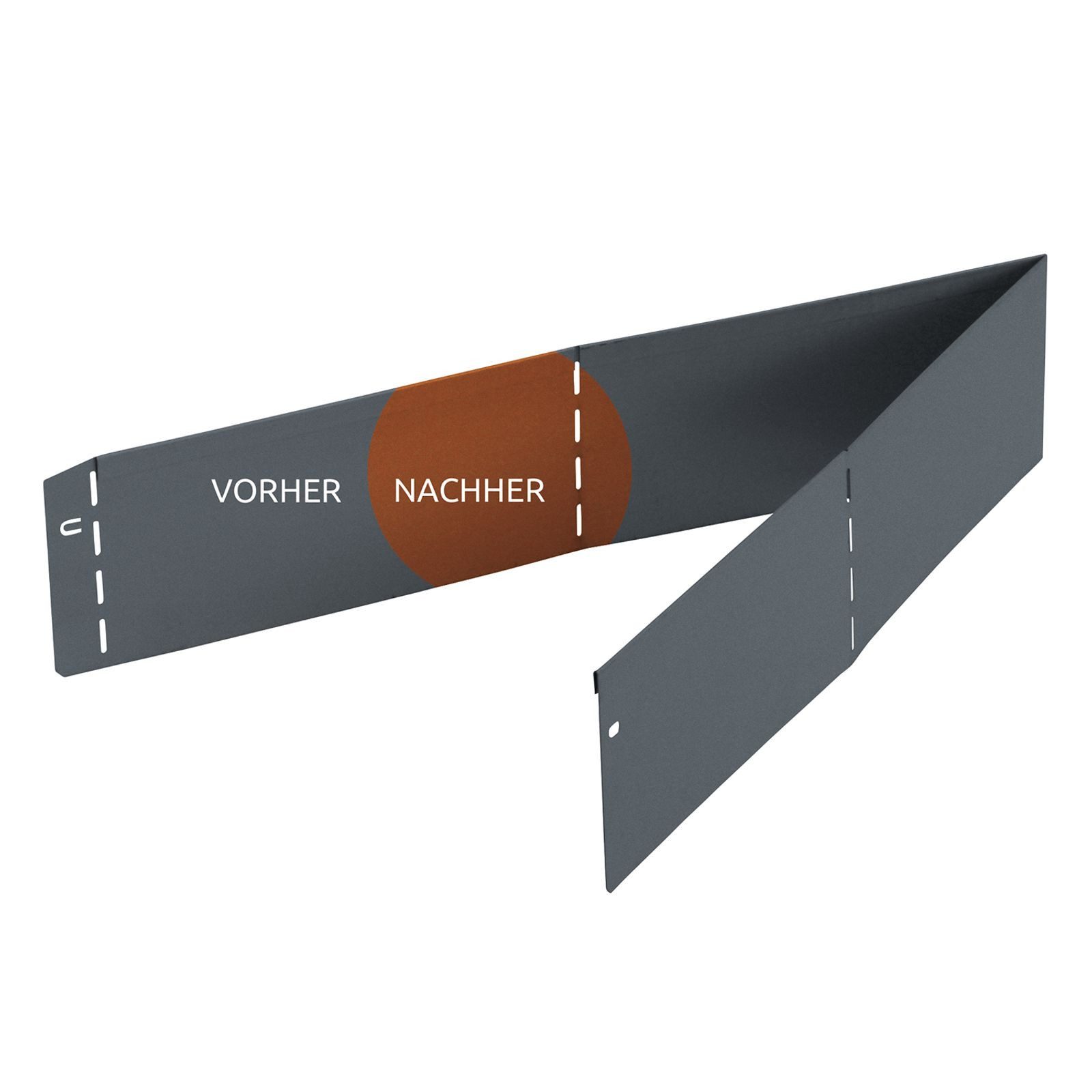 Bellissa Rasenkante Bellissa Rasenkante Square Corten 30x30cm H20cm Beetumrandung Beeteinf