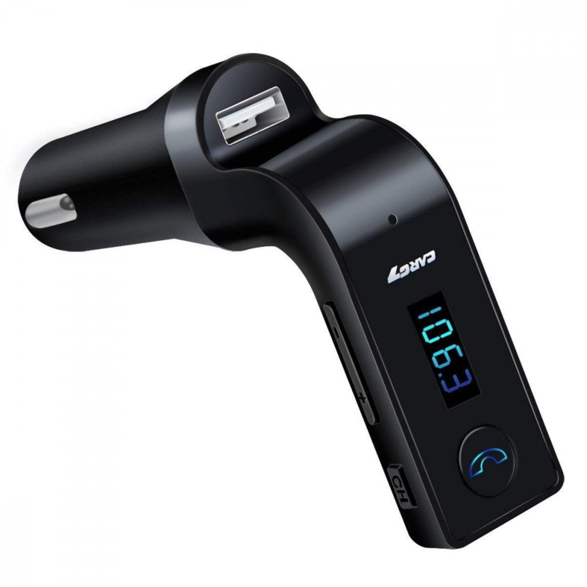 LA CUTE Bluetooth FM Transmitter mit Geräuschunterdrückung KFZ-Transmitter Standard-USB zu Zigarettenanzünder, Funktioniert mit allen gängigen Smartphones