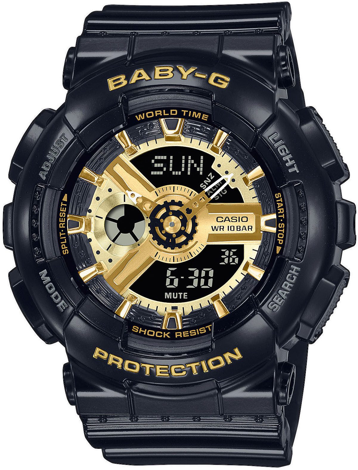 CASIO BABY-G Chronograph, Quarzuhr, Armbanduhr, Damenuhr, Stoppfunktion, digital, Timer