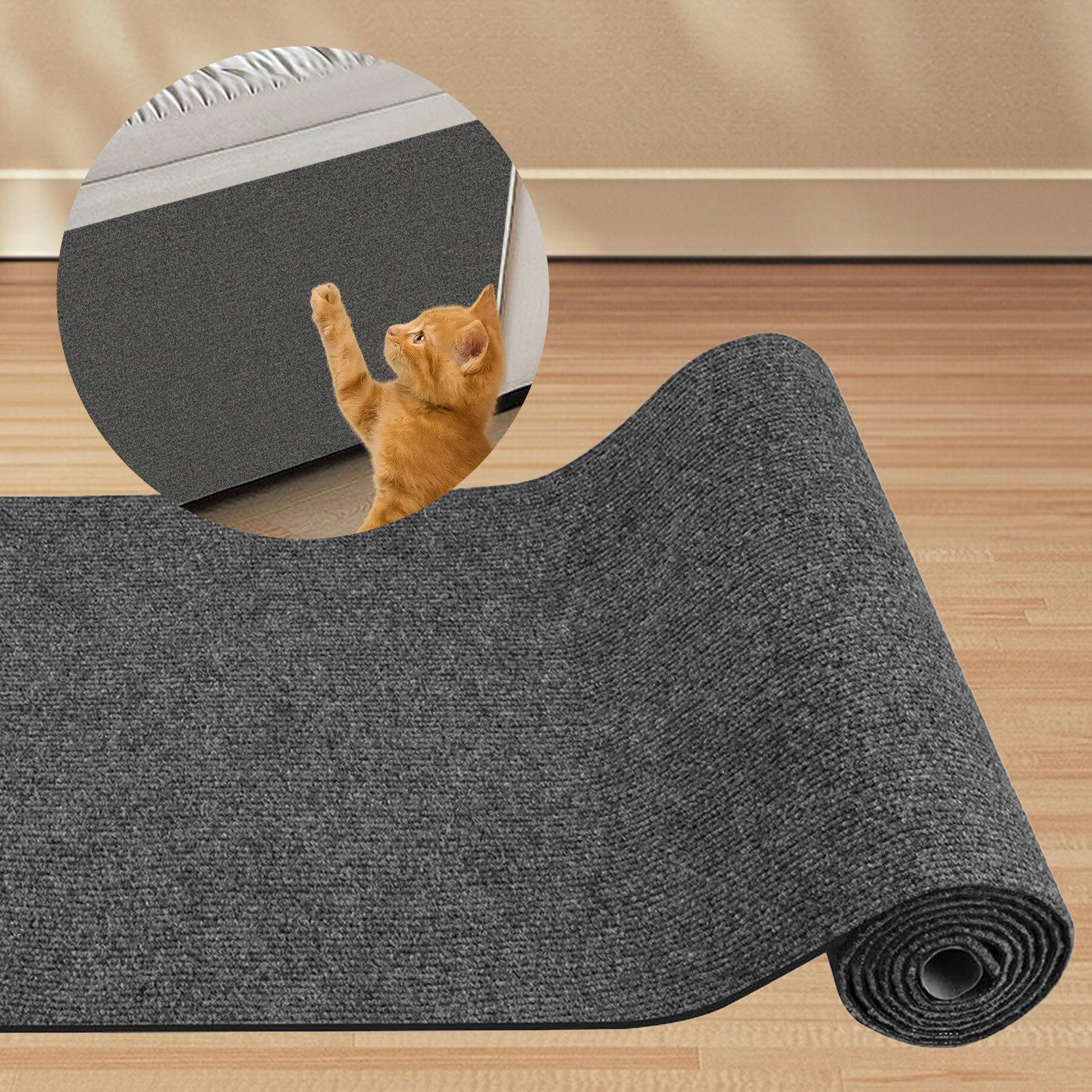 REDOM Kratzmatte Kratzteppich selbsthaftend Katze Wand, (zuschneidbar kratz günstig online kaufen