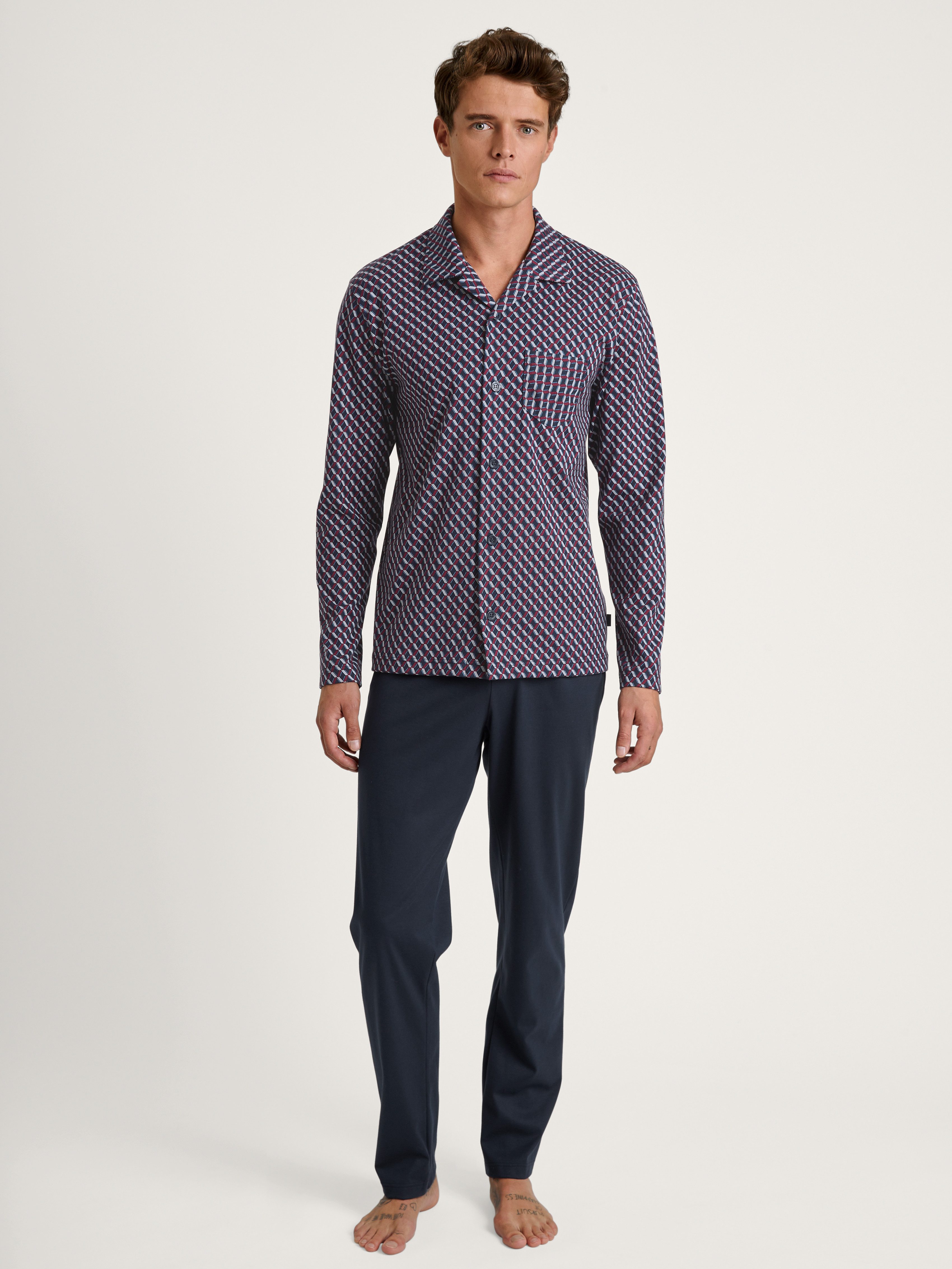 CALIDA Pyjama Relax Imprint (2 tlg) mit feinem, glattem Stoff für erhöhten günstig online kaufen