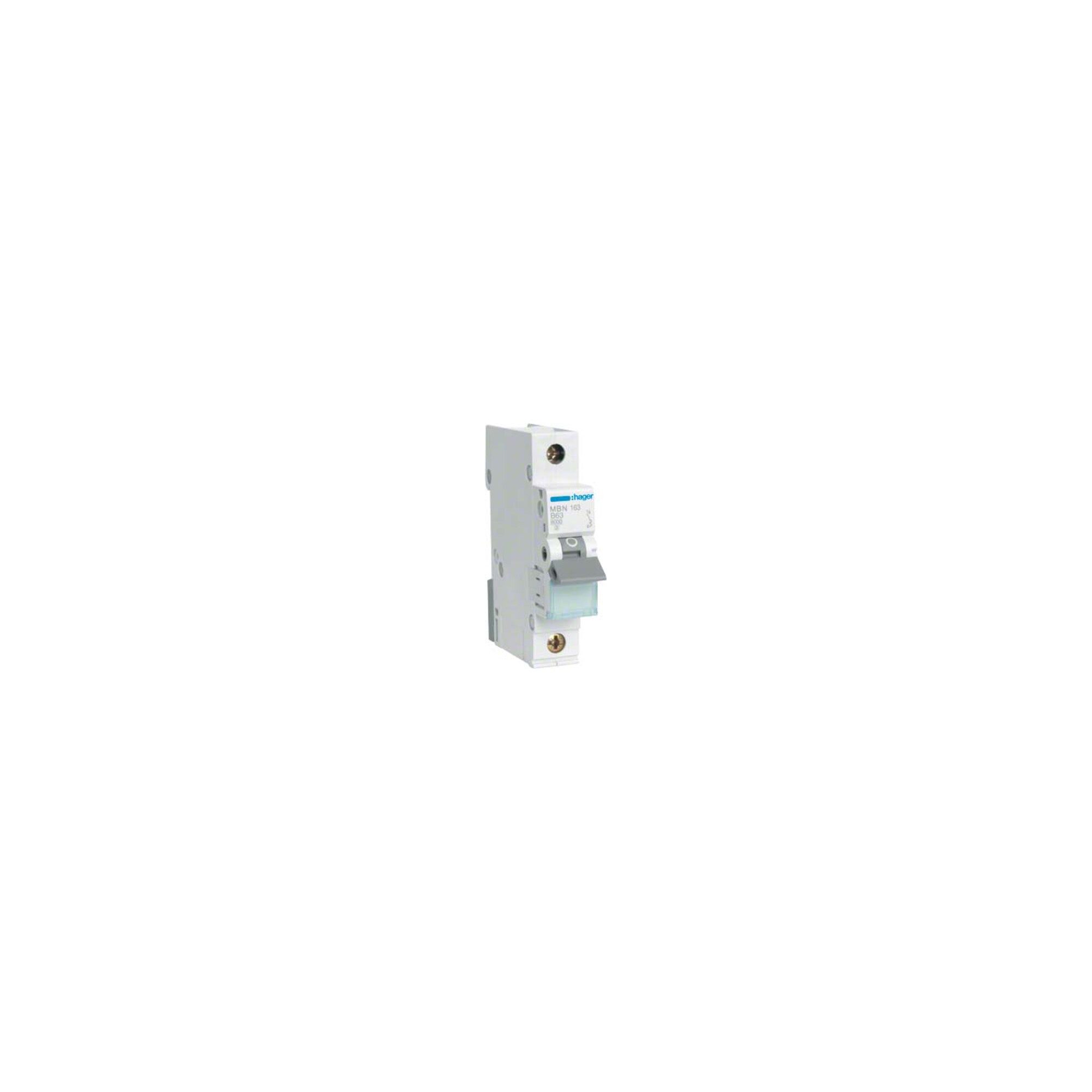 Hager Schalter Hager Leitungsschutzschalter 1pol. B-63A, 6kA MBN163