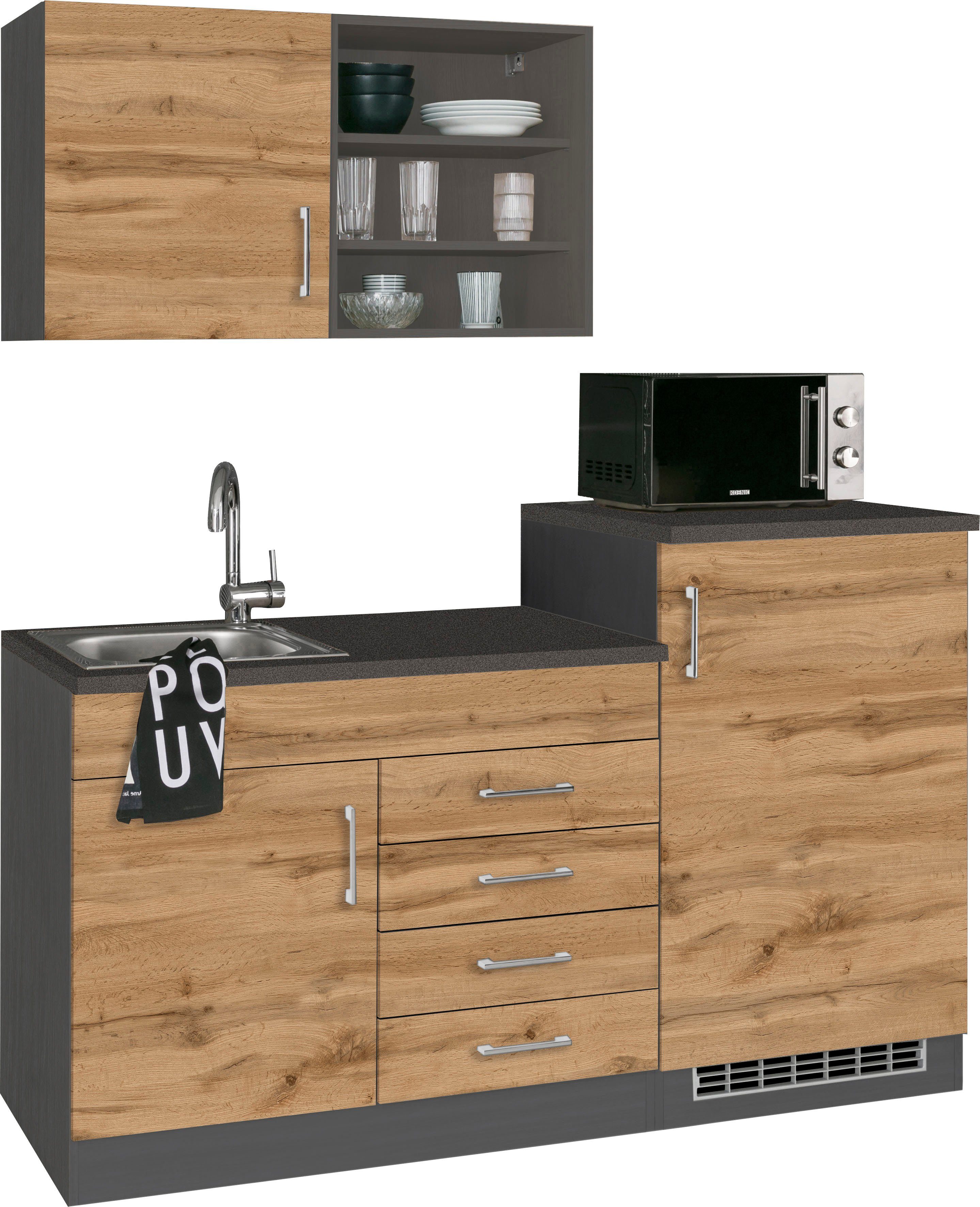 KOCHSTATION Pantryküche KS-Mali, Breite 160 cm, mit E-Geräten günstig online kaufen