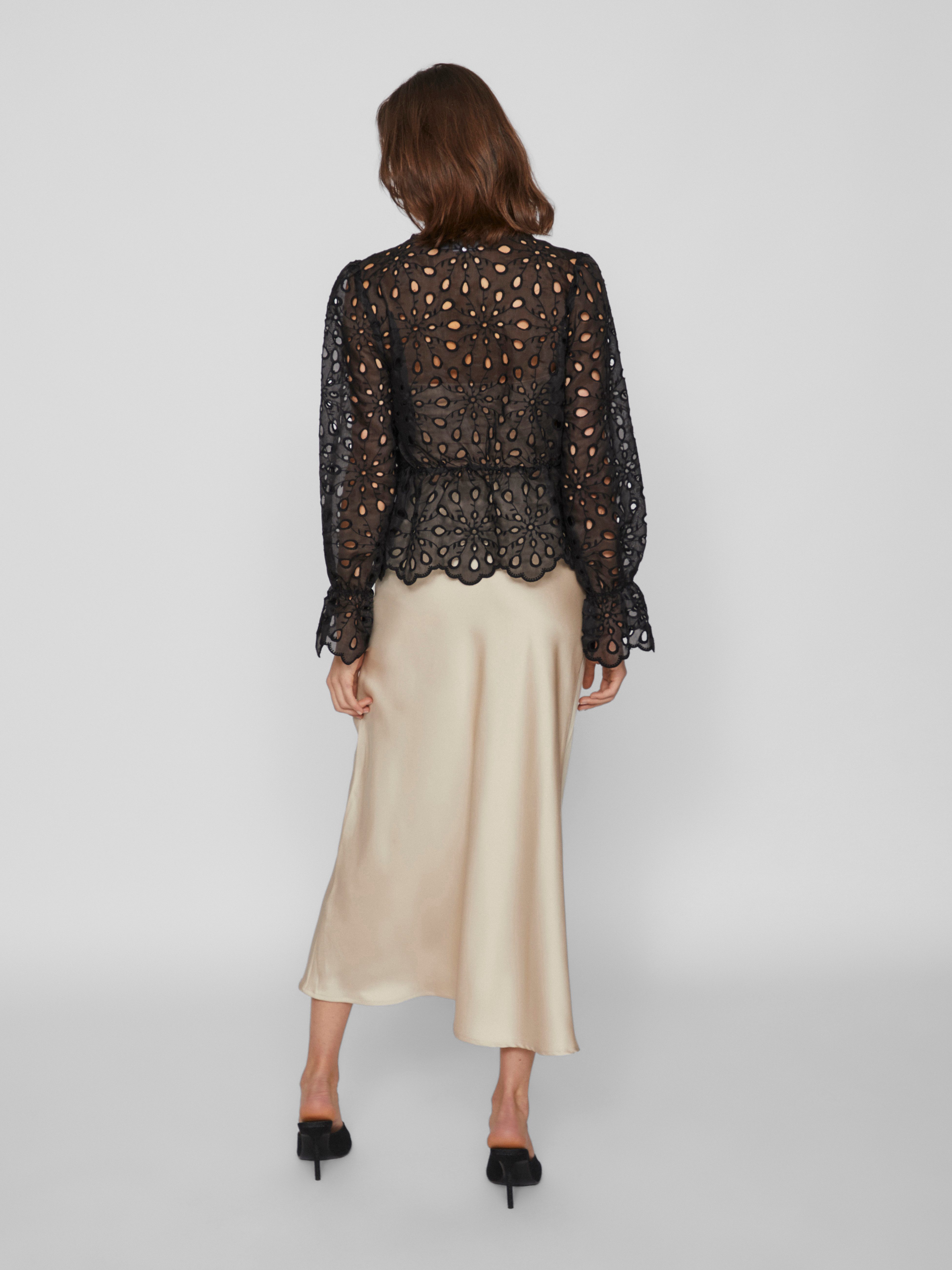 Vila Maxirock VIELLETTE HW LONG SKIRT - NOOS Kunstfaser
