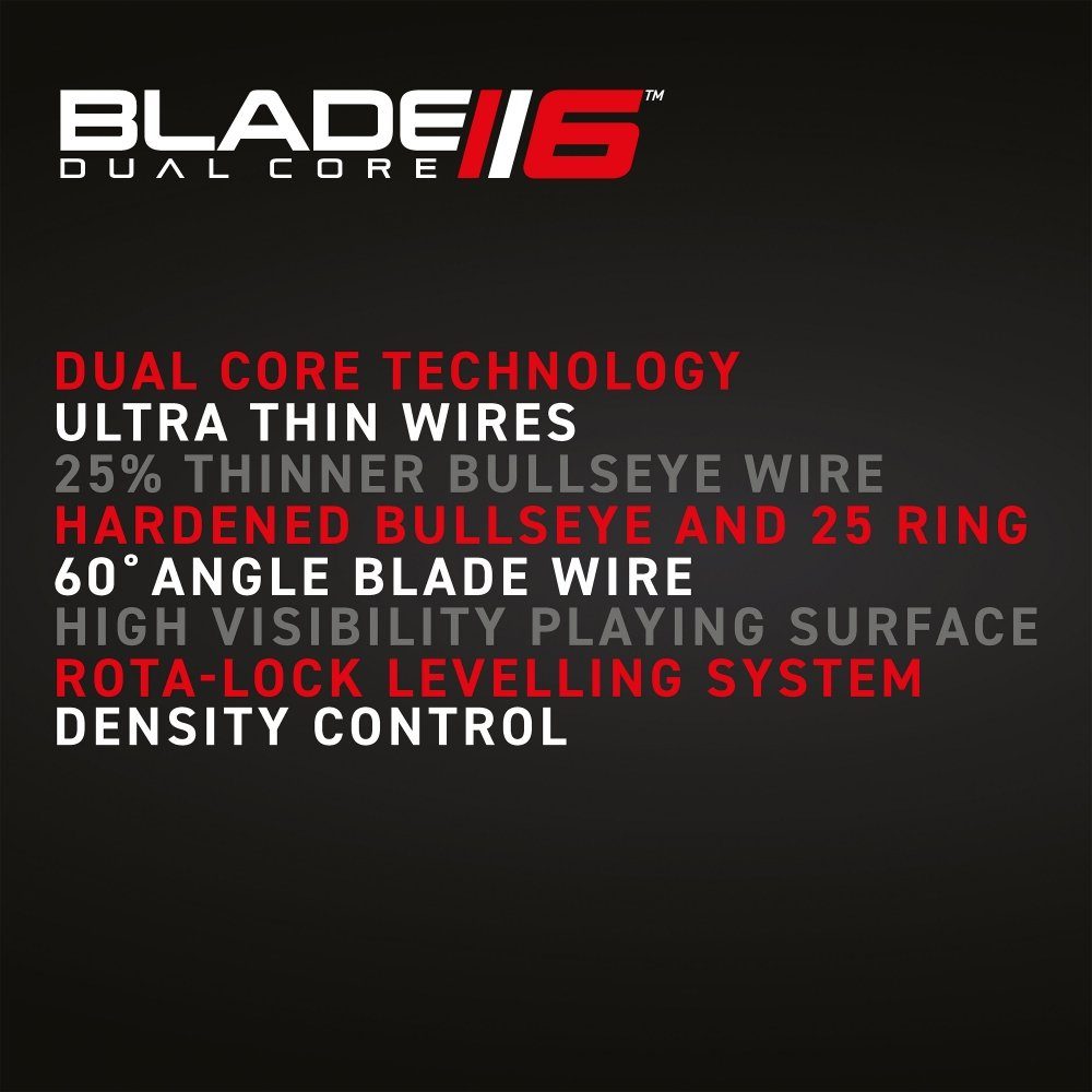 Winmau Dartscheibe Dartboard Blade 6 neuesten Density Core, (Packung), Dual Control™-Draht