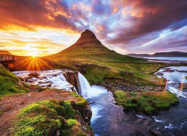 Papermoon Fototapete »Kirkjufel Waterfalls Iceland«, glatt-Otto