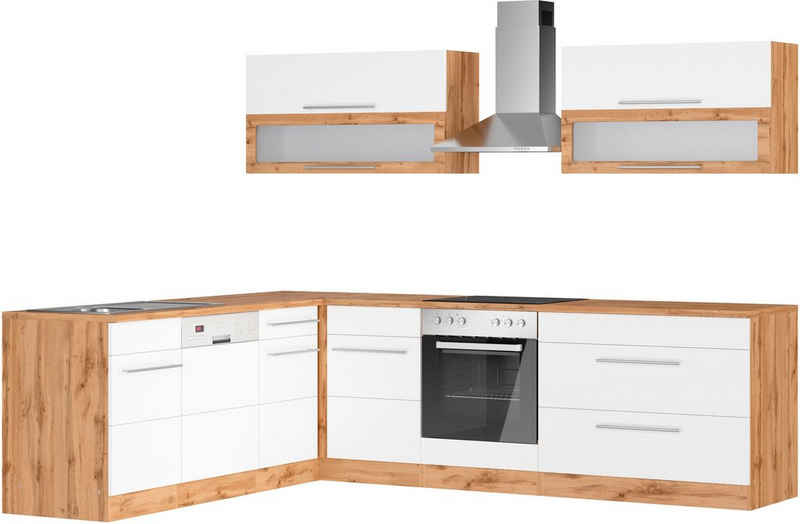 Kochstation Küche KS-Wien, Stellbreite 220 x 270 cm, wahlweise mit E-Geräten