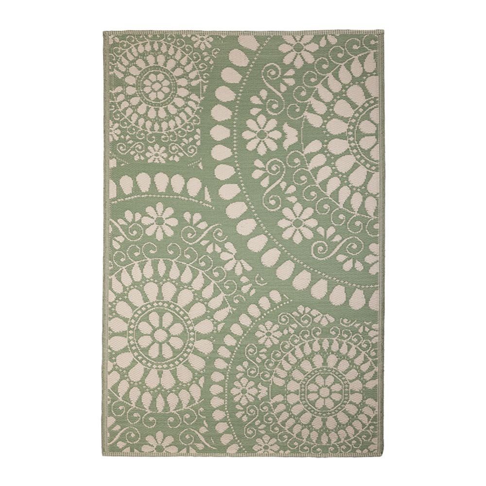 Rivanto Outdoorteppich, Gartenteppich Spitzenkreise 121x182 cm günstig online kaufen