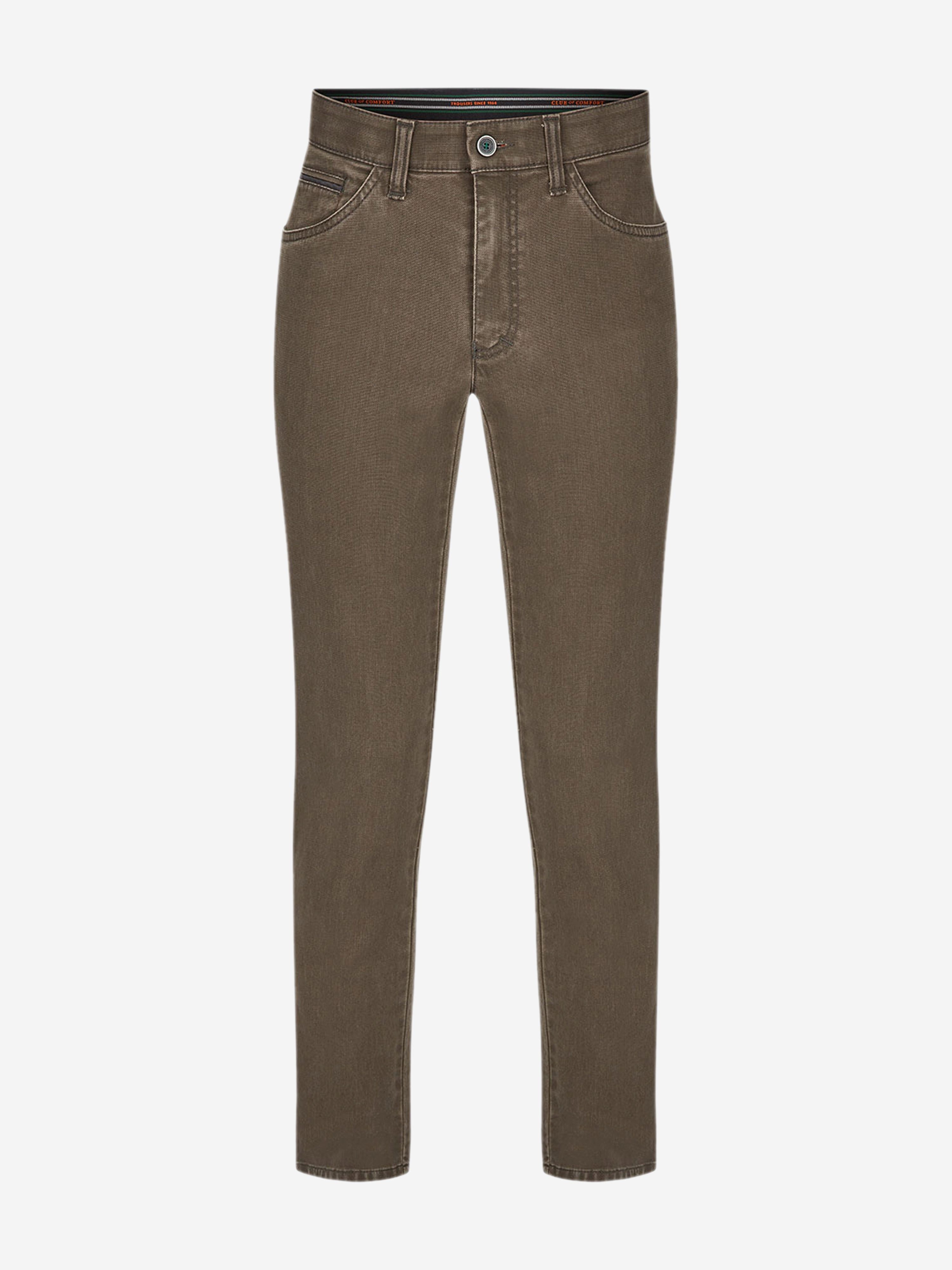 Club of Comfort 5-Pocket-Hose modifizierte 5 Pocket MARVIN 7218 - steingrau - Herrenhose - 54 Bequeme Swing-Pocket, elastischer Komfortbund - High-Stretch Pima Baum