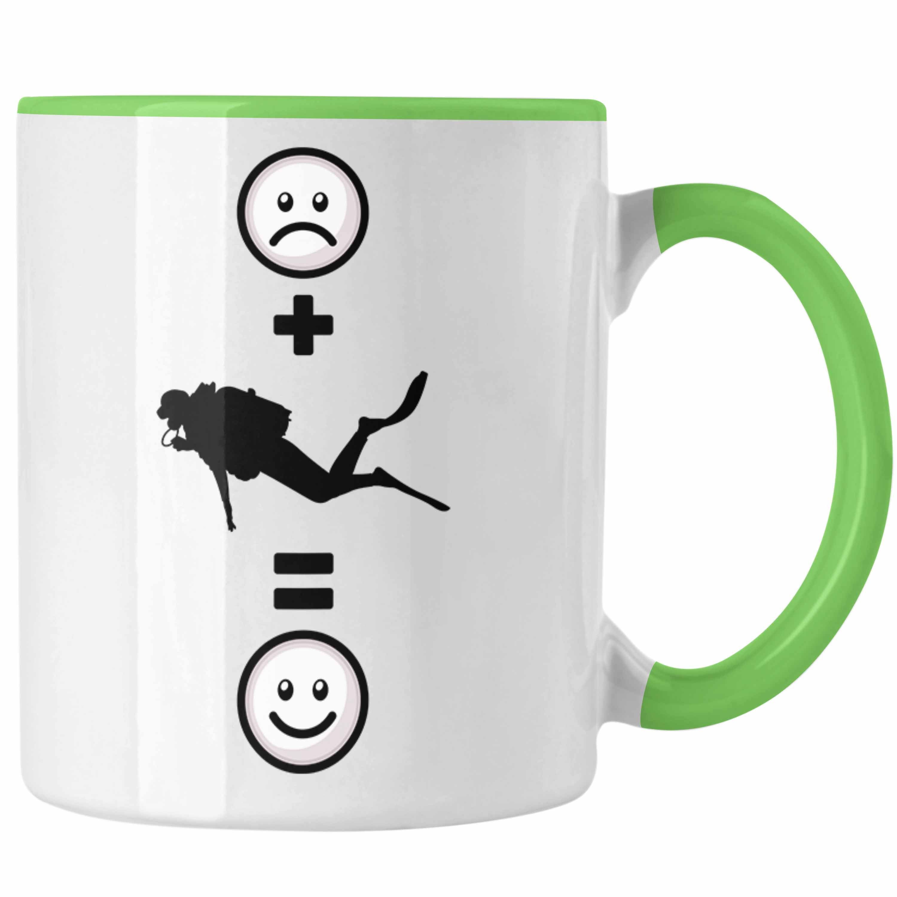 Tasse Tasse Geschenk für :(Tauchen) Grün Tauchen Trendation Geschenk Lustige Taucher