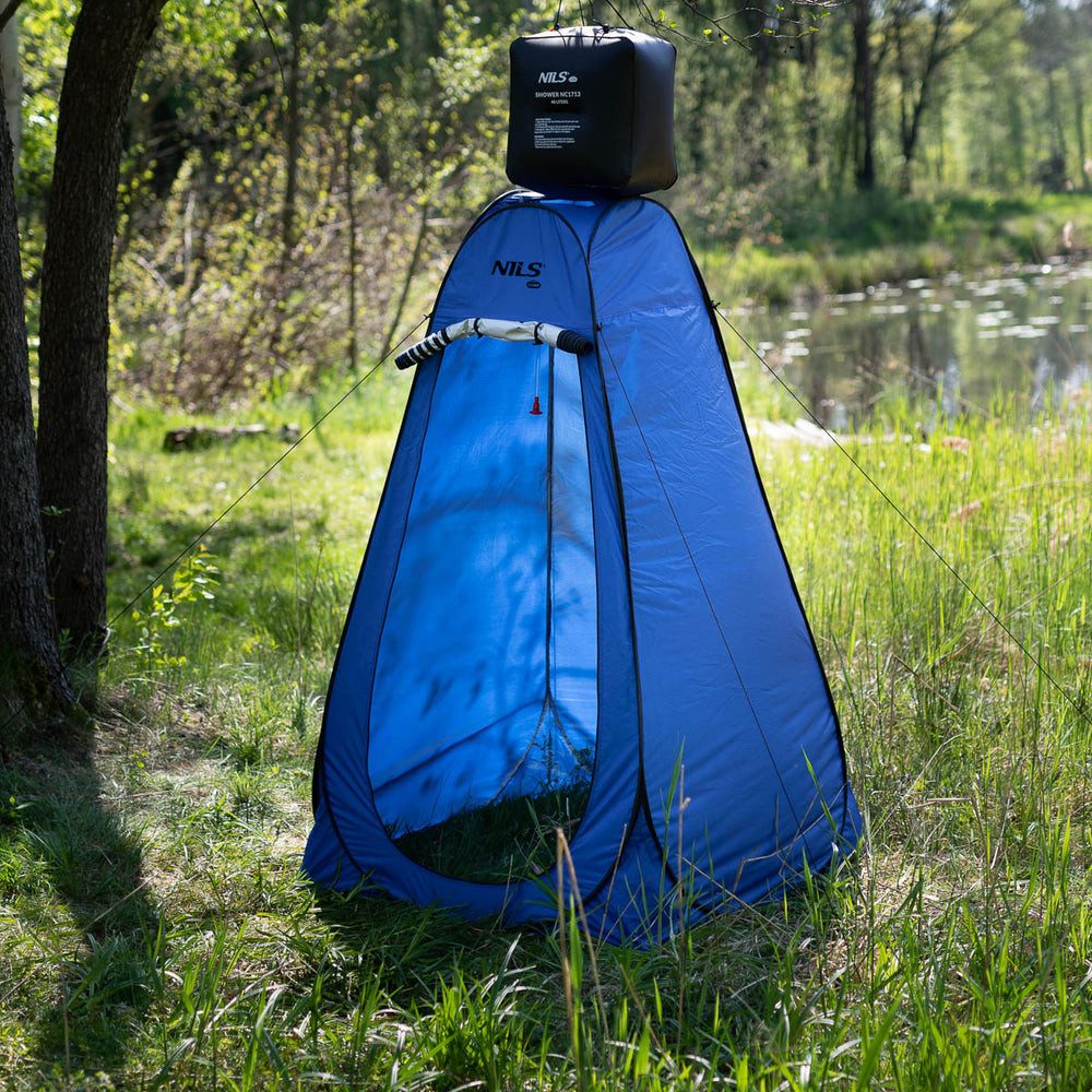 NILS CAMP Solardusche Campingdusche Duschsack Gartendusche (Spar-Set, 1 St., 40 x 38 x 25 cm leicht), Solar-Erwärmung, Schlauch mit Duschkopf, tragbar