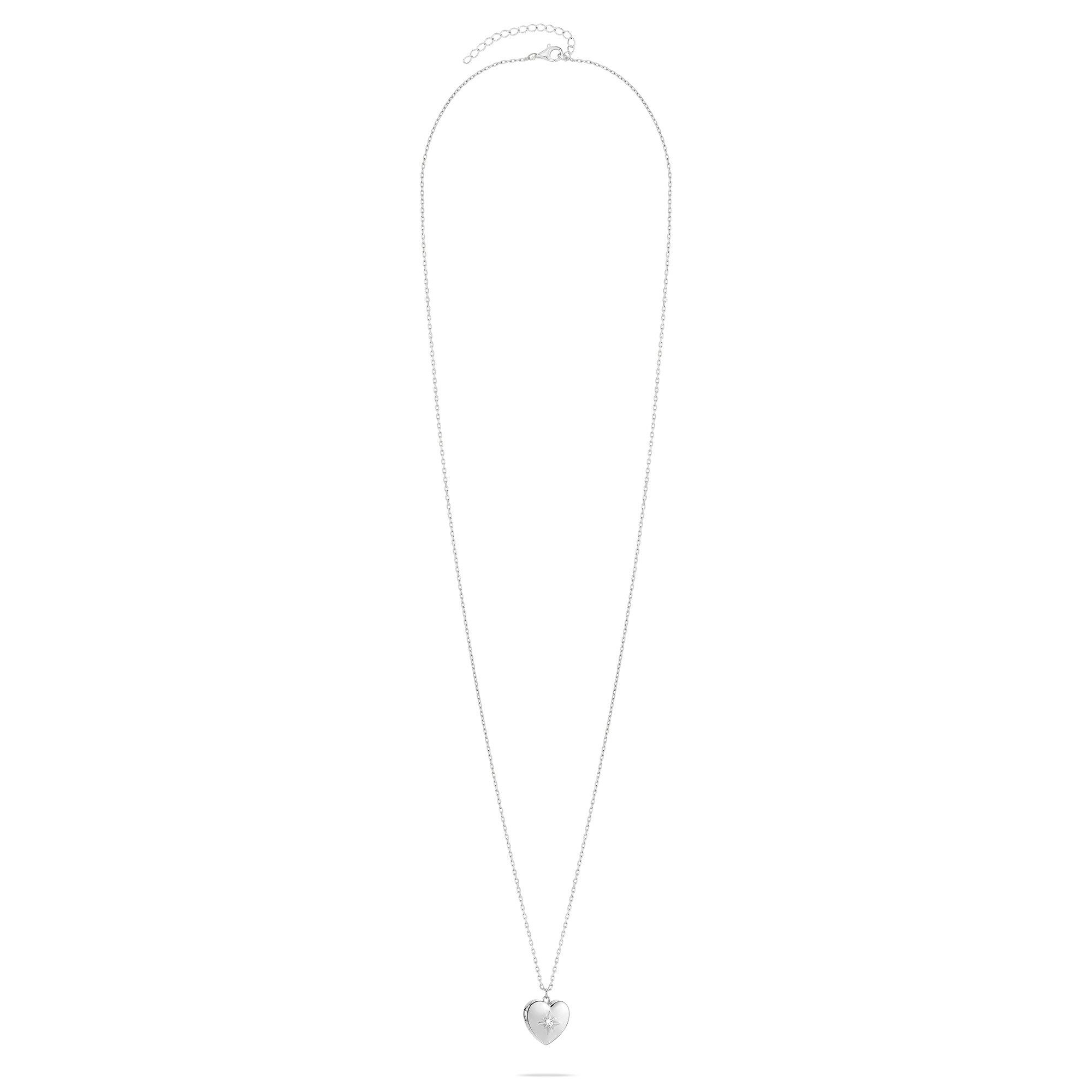 Tamaris Lange Kette Schmuck Geschenk Edelstahl Halskette Herz Medaillon zum öffnen