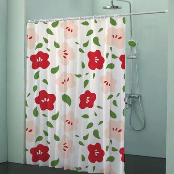 AUKUU Duschvorhang Duschvorhang Duschvorhang mit Blumendruck wasserdicht und, schimmelresistent für Badezimmer Zuhause Hotel Duschvorhang aus