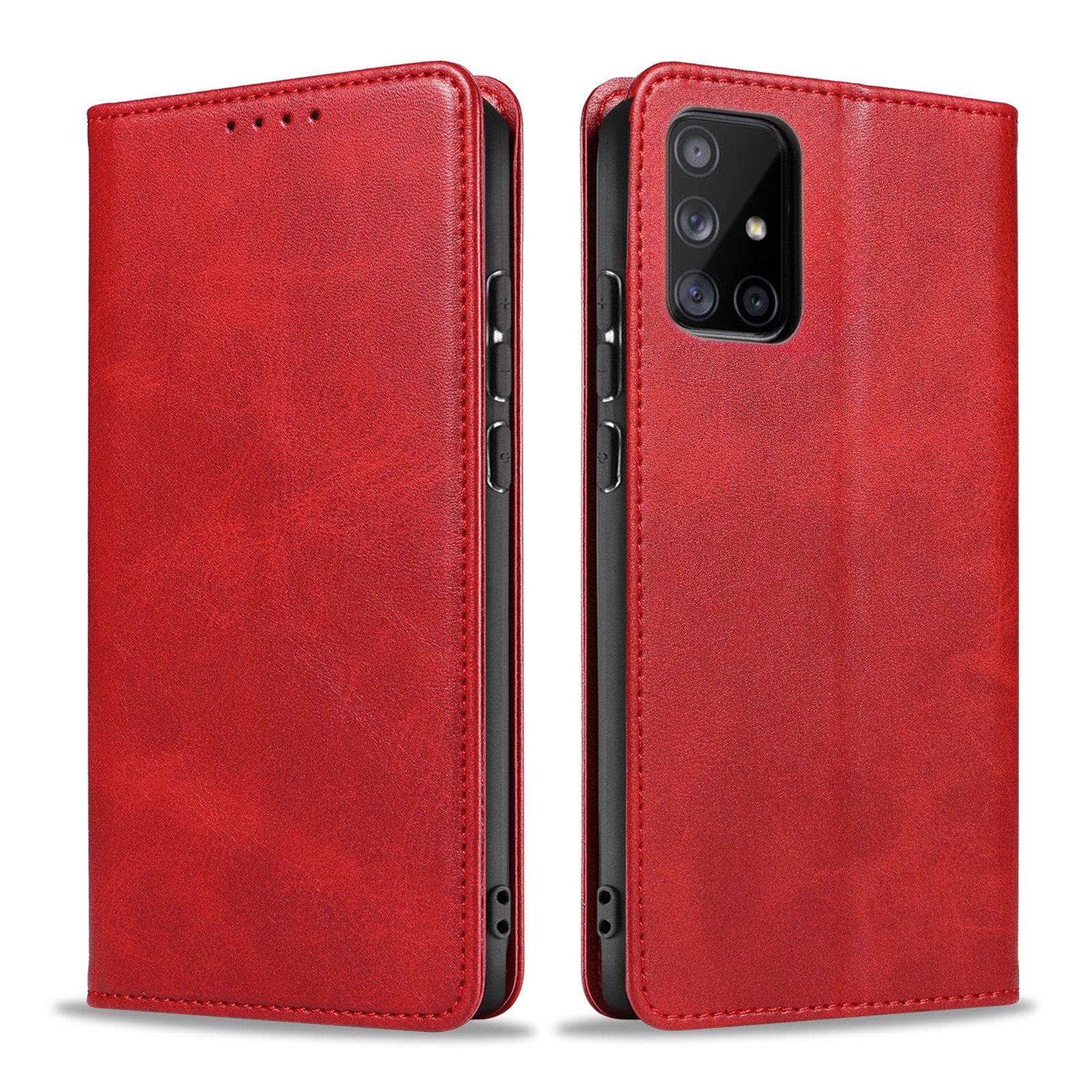 Tec-Expert Handyhülle Tasche Hülle für Samsung Galaxy A51 6.5 Zoll, 6.5", Cover Klapphülle Case mit Kartenfach Fliphülle aufstellbar