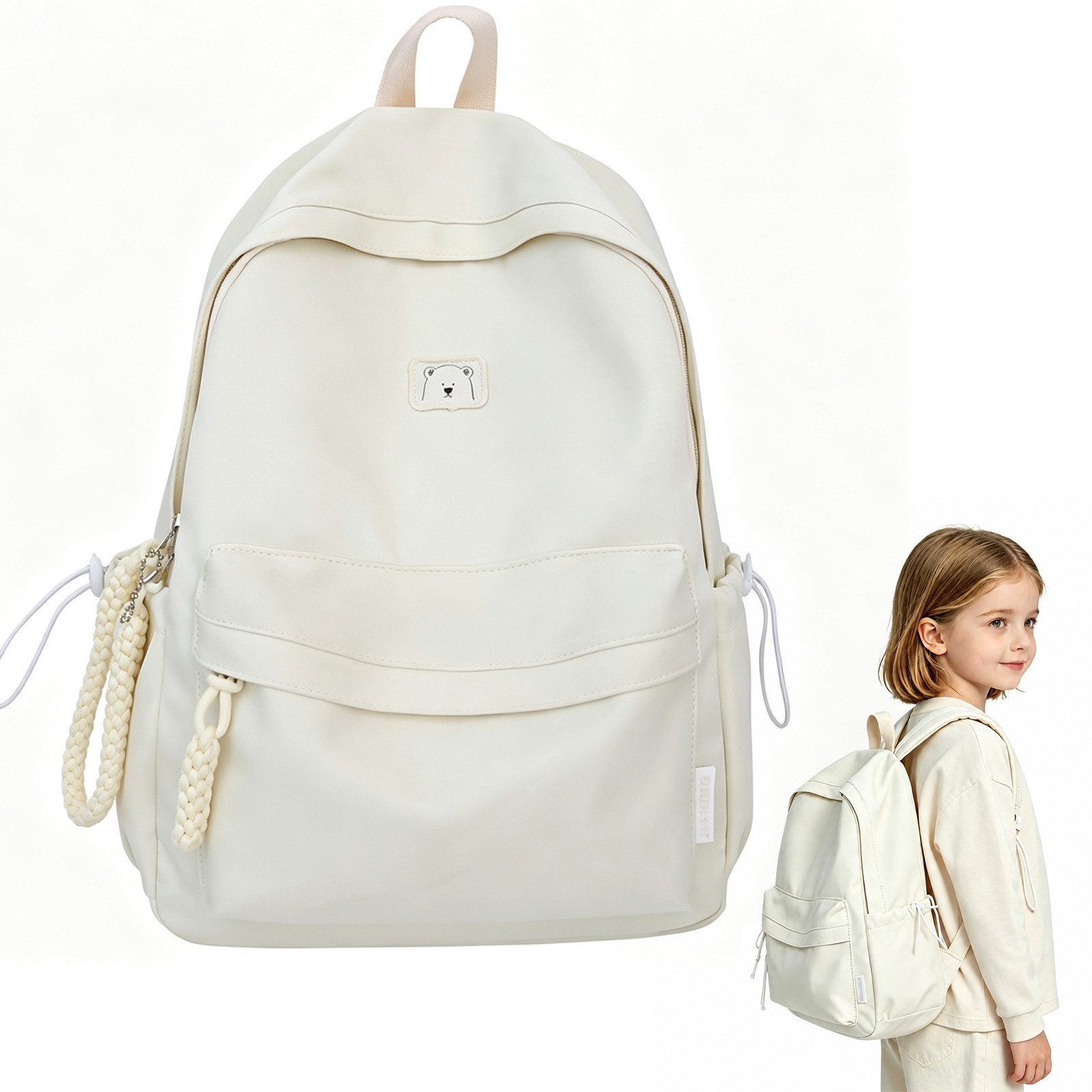 MOPUEA Schulrucksack Schulrucksack Rucksack Leicht 35 L Mehrlagiges Design Wasserabweisend (Einzelrucksack für Schule Freizeit und Reise mit viel Stauraum täglich, Geräumiger Rucksack mit 20–35 l Volumen für Schule Freizeit und Reisen), Nur 0,40 kg leicht