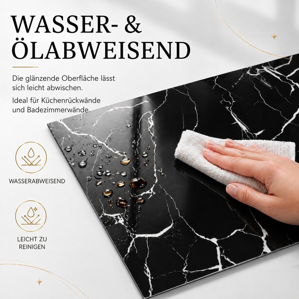 BlingBin Wandpaneel 20 Stück Wandaufkleber selbstklebend, klebepaneele 60 x 30 cm, BxL: 30x60 cm, 0,18 qm, (20er Set Wandpaneele, 20-tlg., wanddekor) wandverkle – Bild 4 von 5