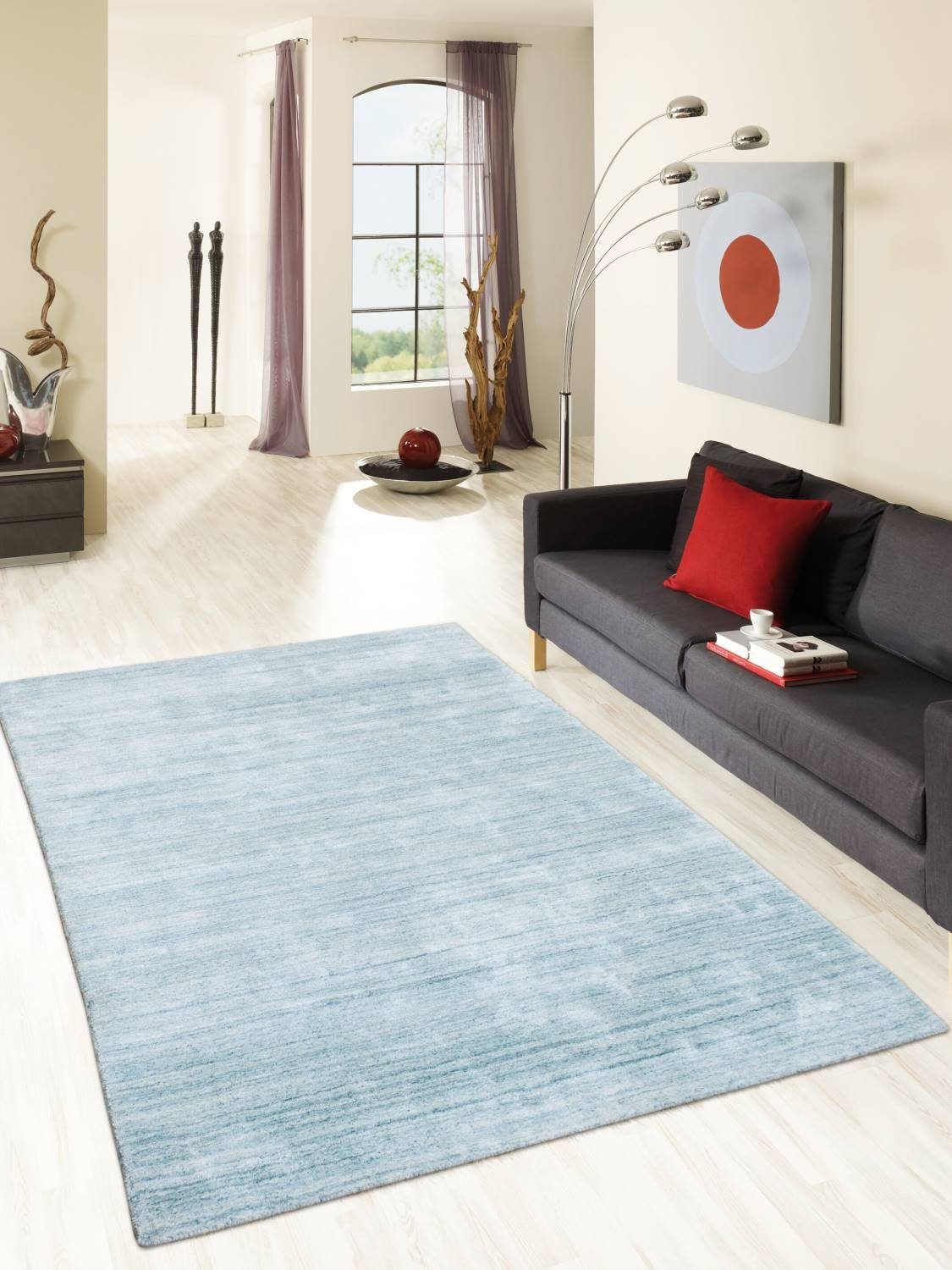 Rug Studios Teppich TALIN, Rechteckig, Höhe: 14 mm, Handgewebt, 90 x 160 cm, Mint