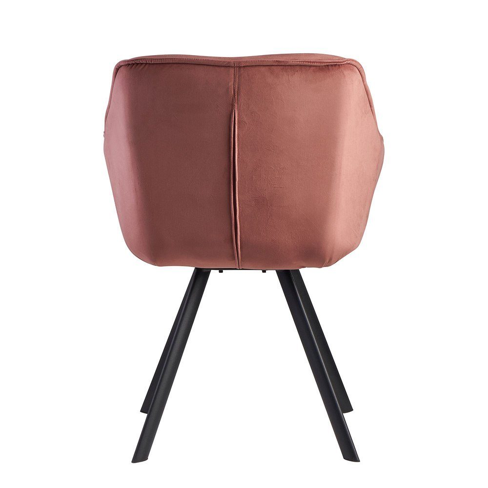 Lomadox Loungesessel, Stuhl schwarzen Stoffbezug 60/85/64cm Design Beinen Küchenstuhl