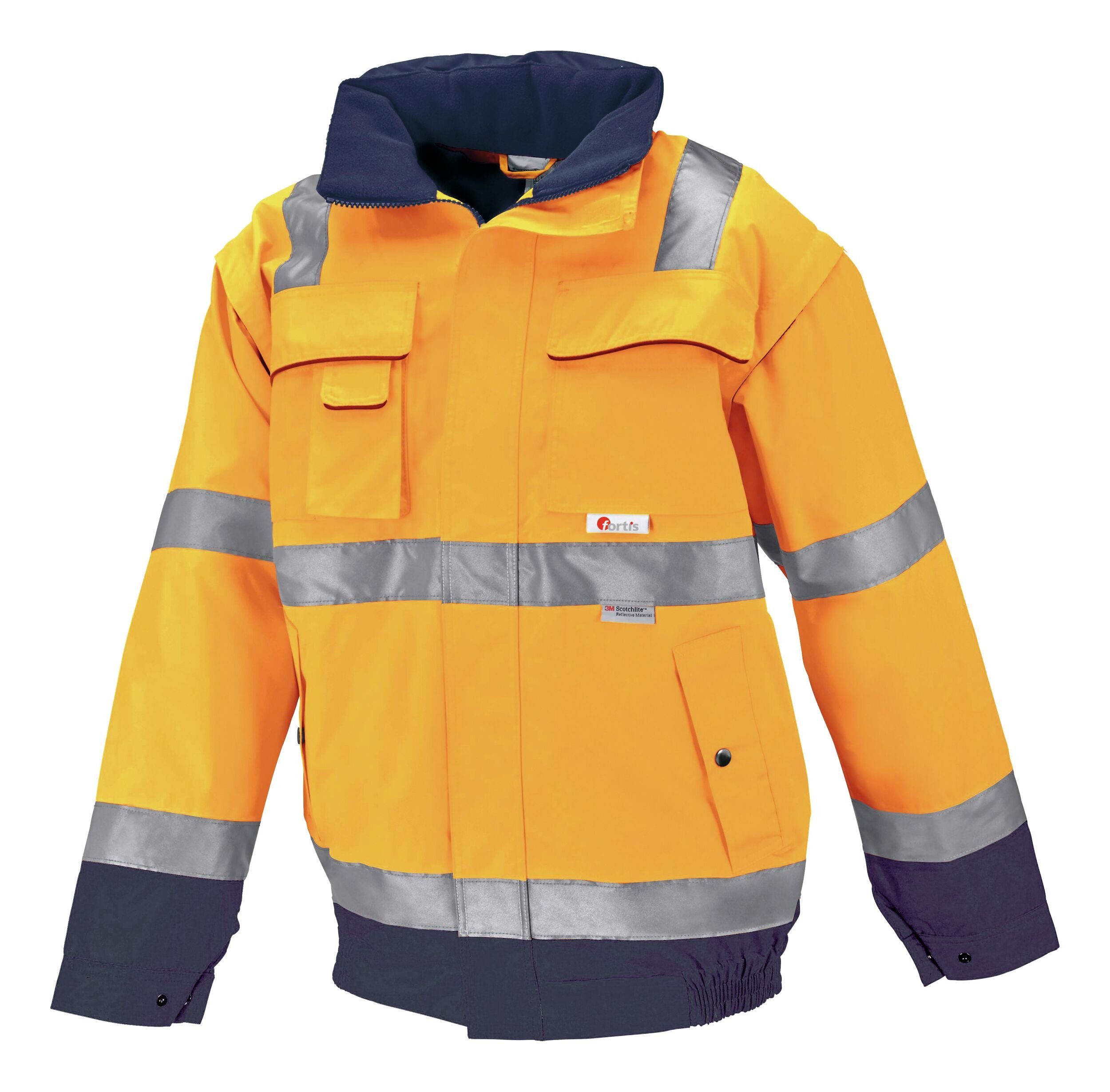 fortis Arbeitsjacke Warnjacke ARTHUR, orange/marine, Größe XL