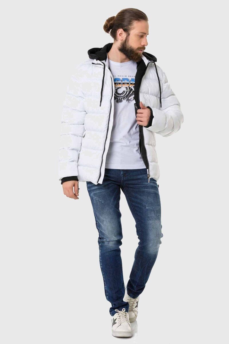 Cipo & Baxx Winterjacke Winterjacke im unifarbenen Look