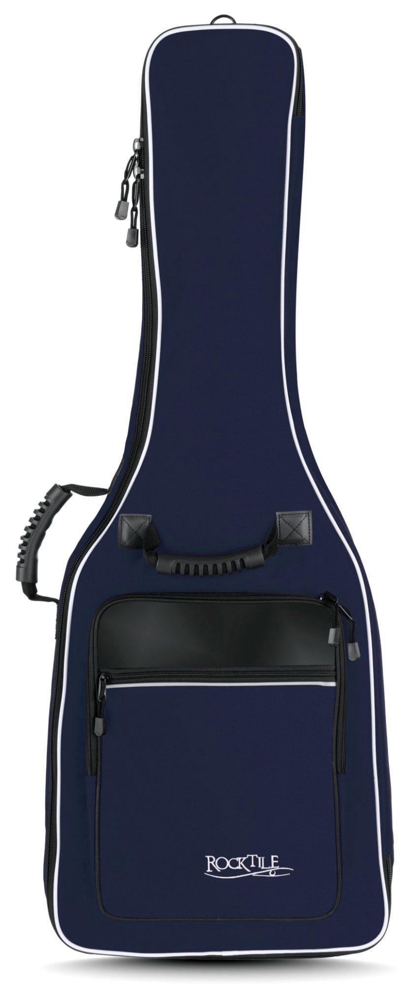 geformter 7/8-Größe Ergonomisch Gitarrentasche Komfort-Griff mit Polsterung, Fronttaschen Noten/Zubehör), (Gigbag inkl. für und Blau 2 Rocktile weicher 3/4 Klassik-Gitarrentasche