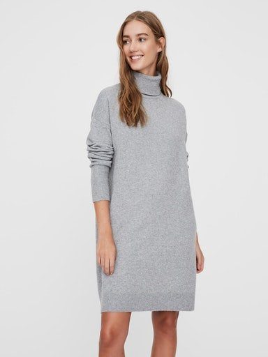 Vero Moda Strickkleid VMBRILLIANT LS ROLLNECK DRESS GA NOOS