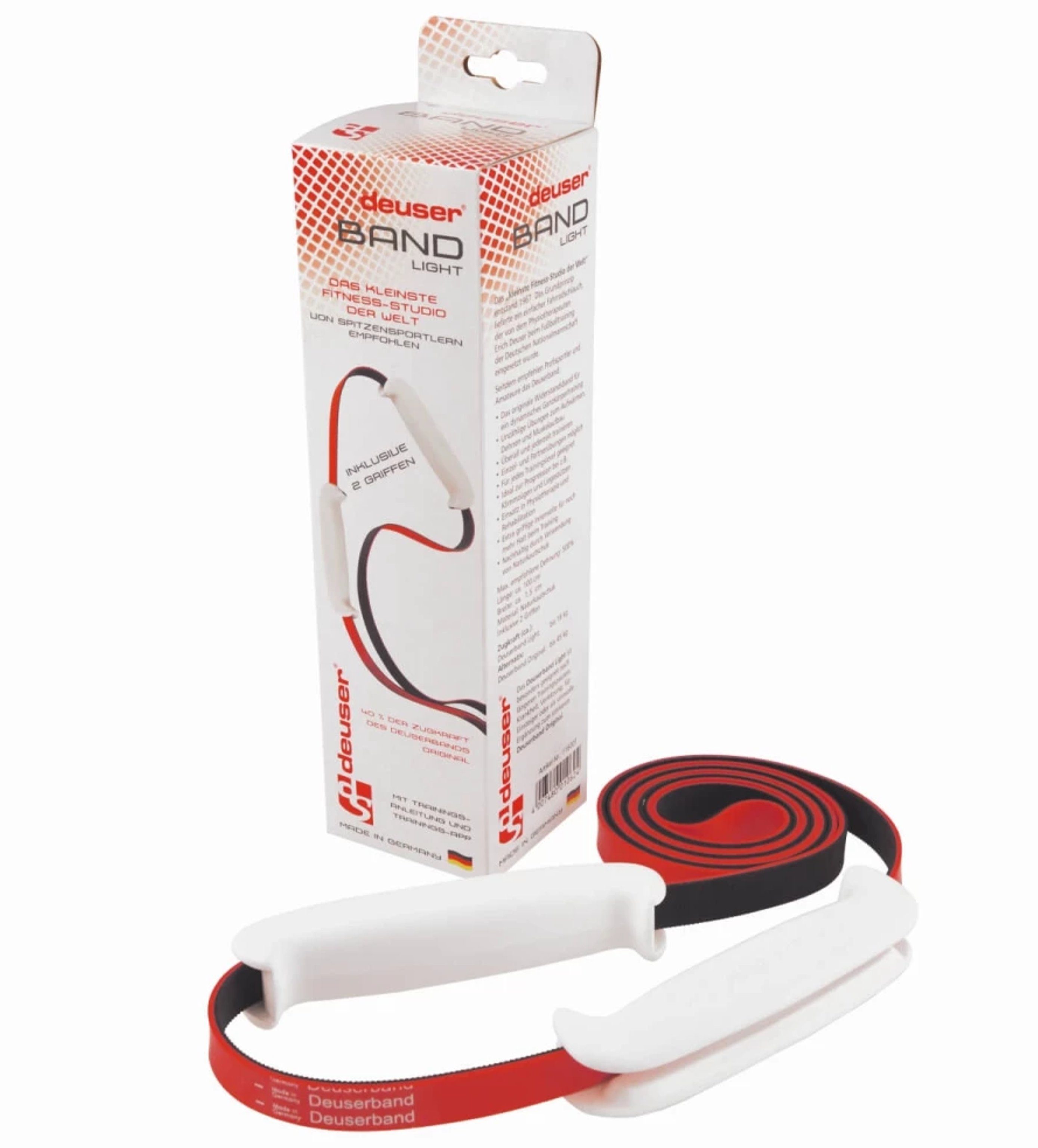 Deuser-Sports Trainingsband Deuser Band light Zugband Zugseil Expander, - Made in Germany - aus Naturkautschuk - Das Original