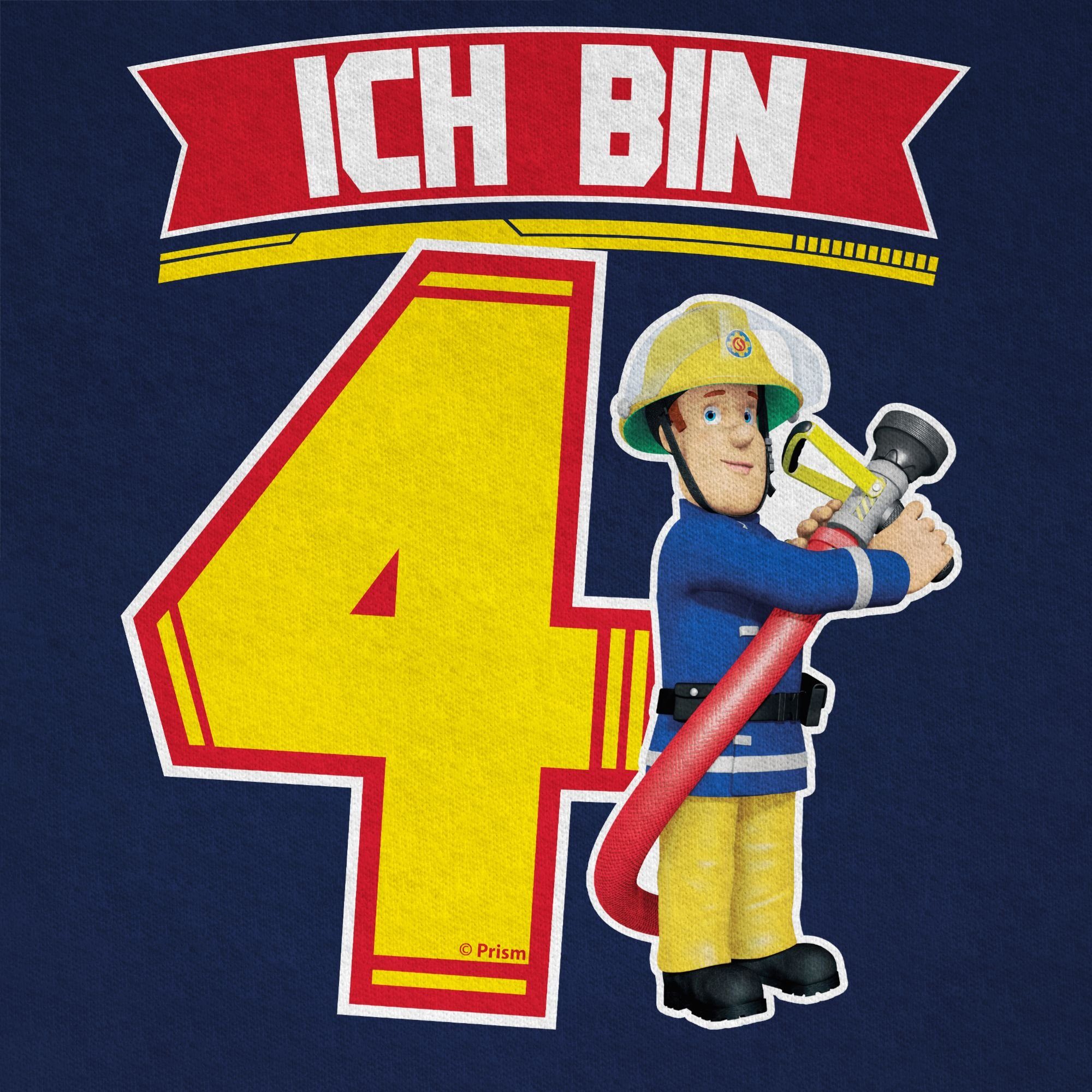 Shirtracer T-Shirt Ich Sam bin Jungen 4 - Dunkelblau Feuerwehrmann 02 Sam