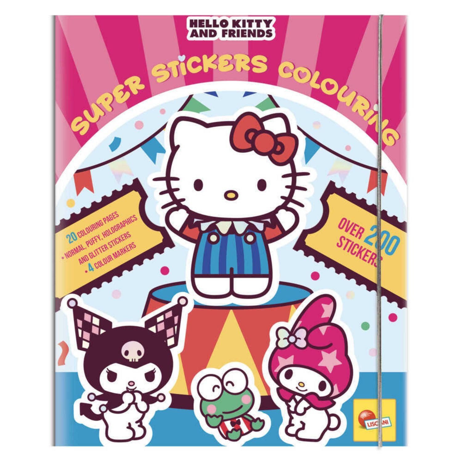 Hello Kitty And Friends Super Sticker & Ausmal-Buch In Display 12 / diverse