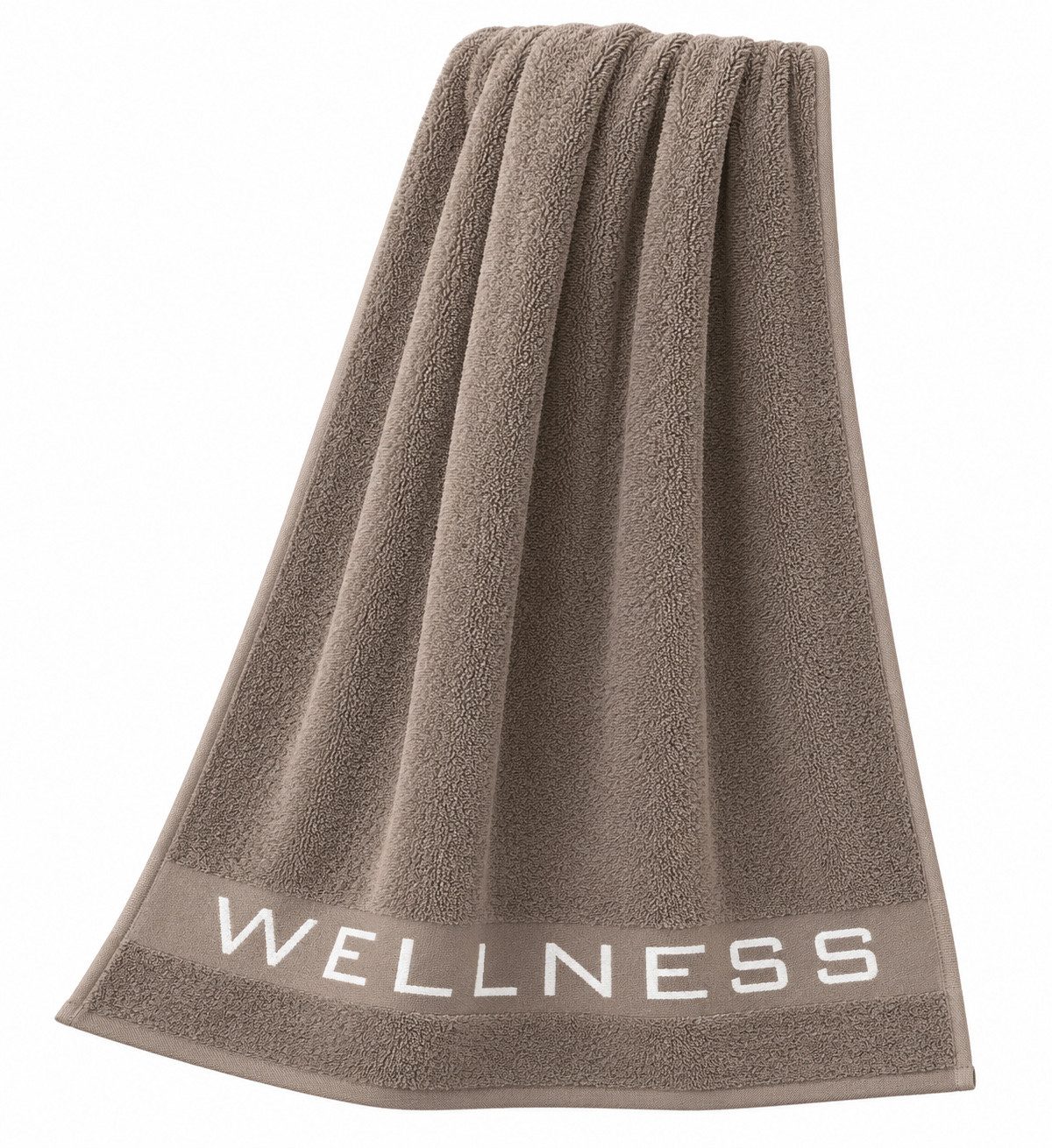 heimtexland Saunatuch Wellness Sauna Handtuch Badetuch Walkfrottier, Walkfrottee (Stück, 1-St), Jacquard Bordüre, weich und saugstark, Duschtuch, 70x180 cm