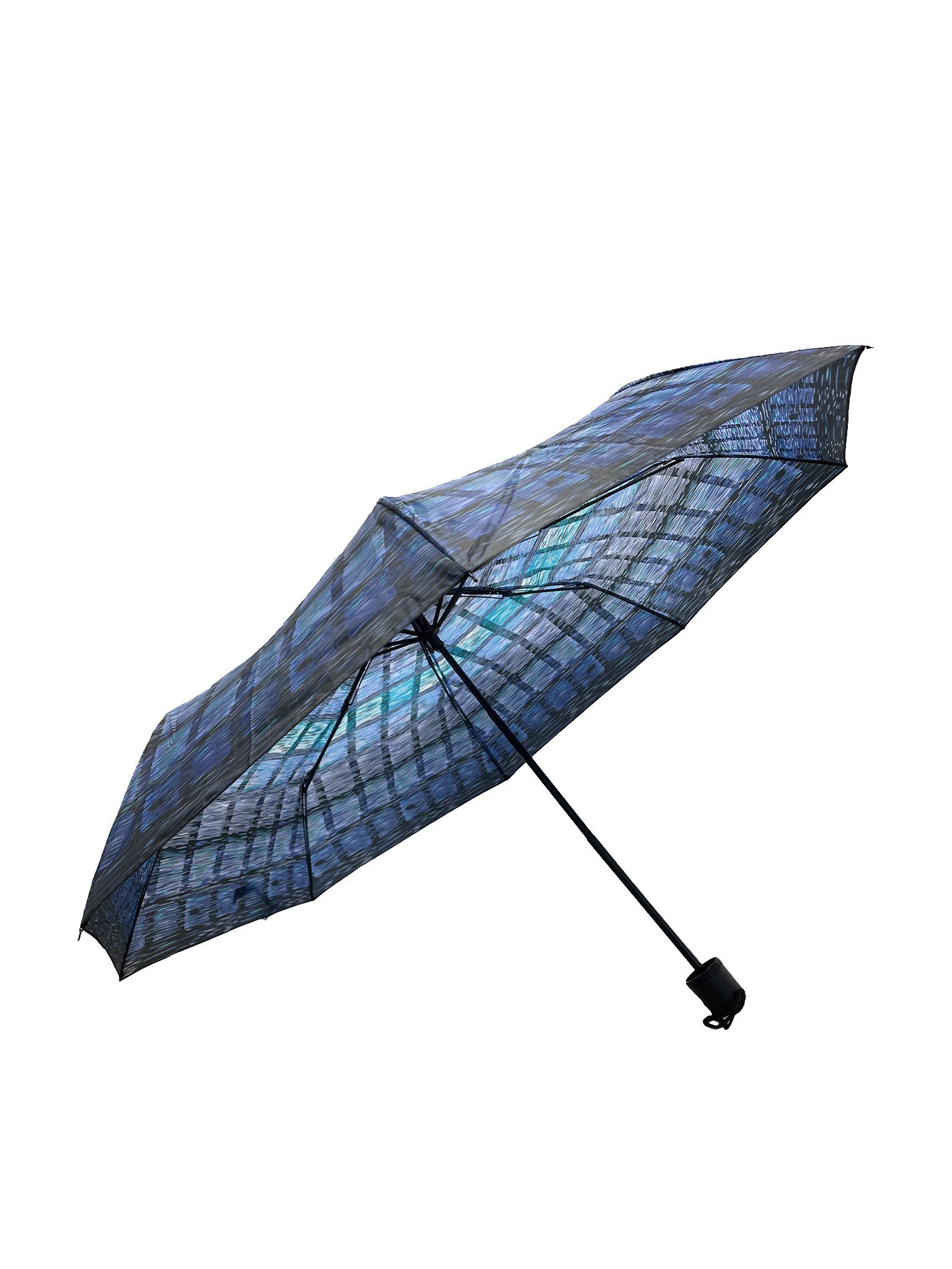ANELY Taschenregenschirm Kleiner Regenschirm Paris Gemustert Taschenschirm, 6746 in Türkis