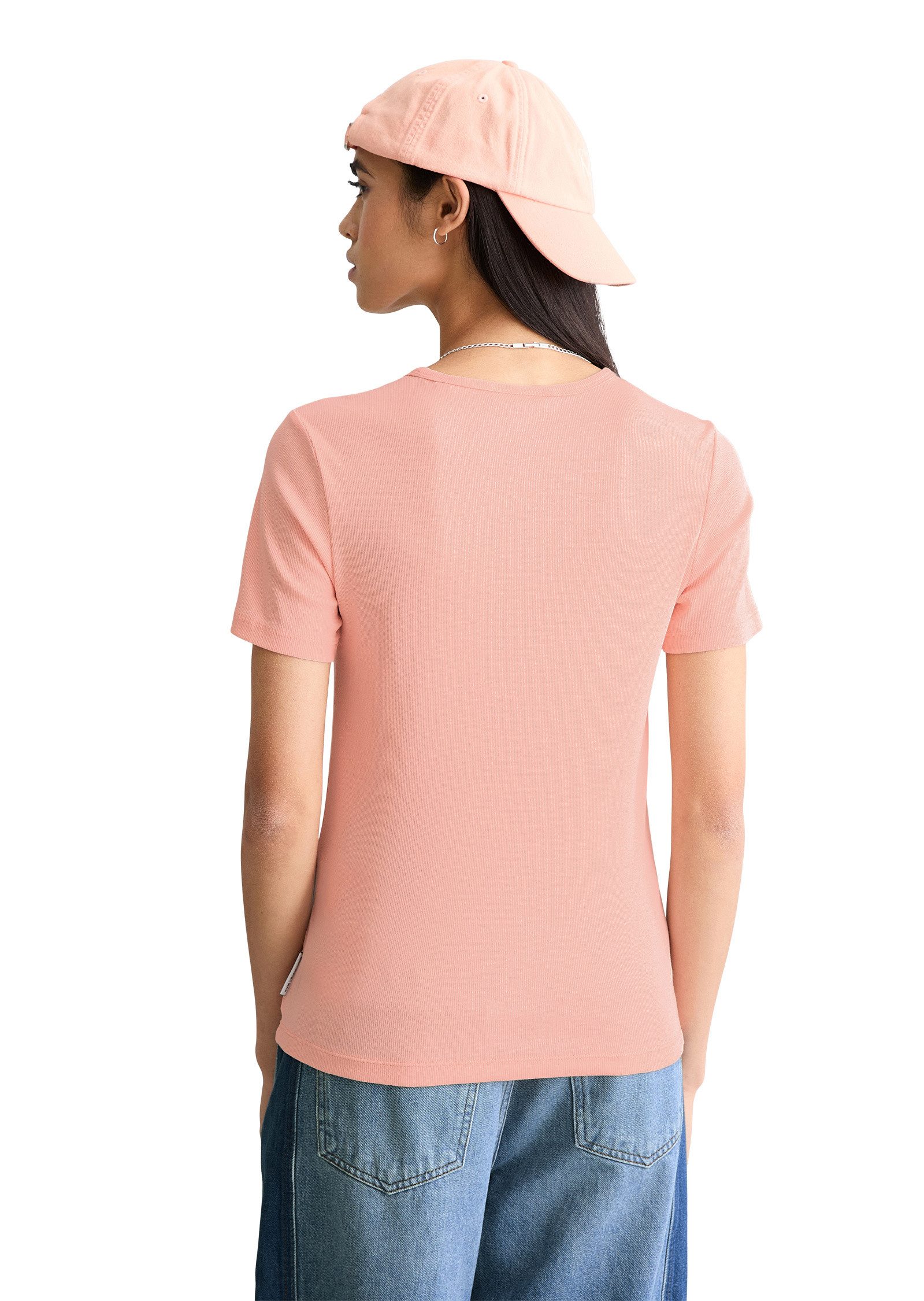 Marc O'Polo DENIM T-Shirt aus weichem Rippjersey