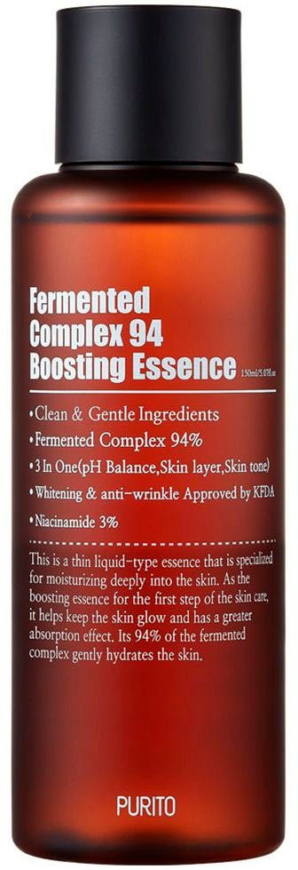 Purito Gesichtsserum FERMENTED COMPLEX 94 BOOSTING ESSENCE, mit hautaufhellenden Inhaltsstoffen, spendet Feuchtigkeit, stärkt