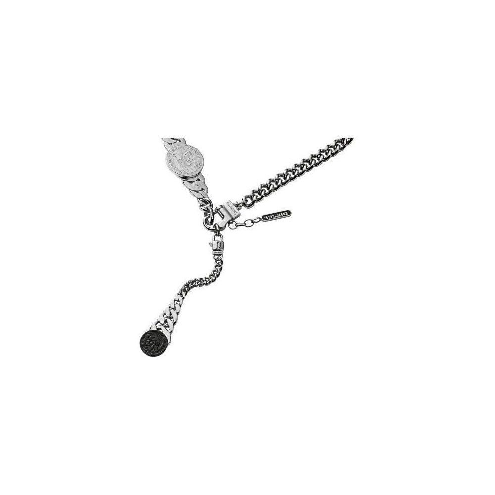 Diesel Collier DX0460040, aus Edelstahl, Panzerkette, Federverschluss, 40cm lang